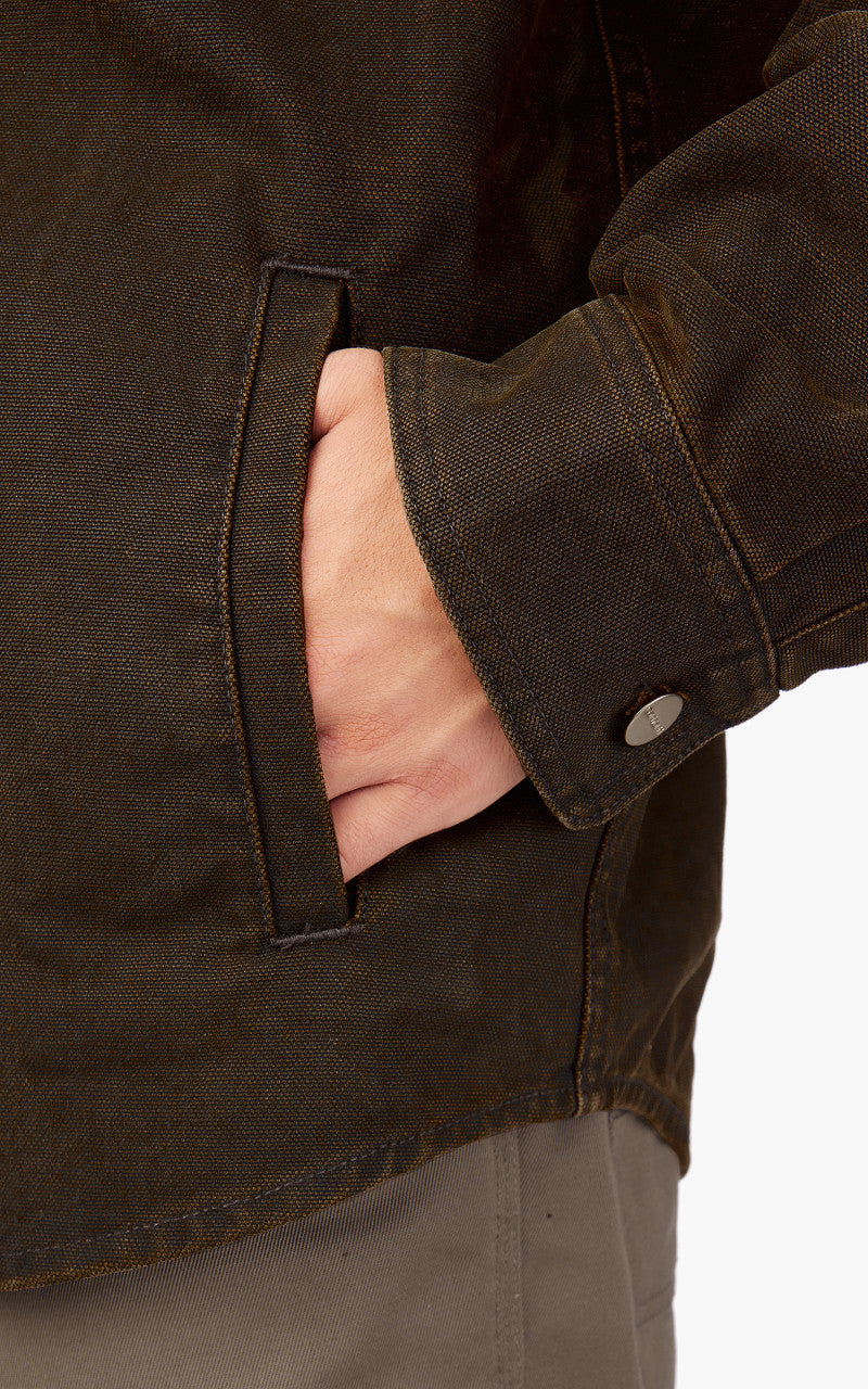 Carhartt WIP Garen Shirt Jac Black/Deep H Brown Stone Washed