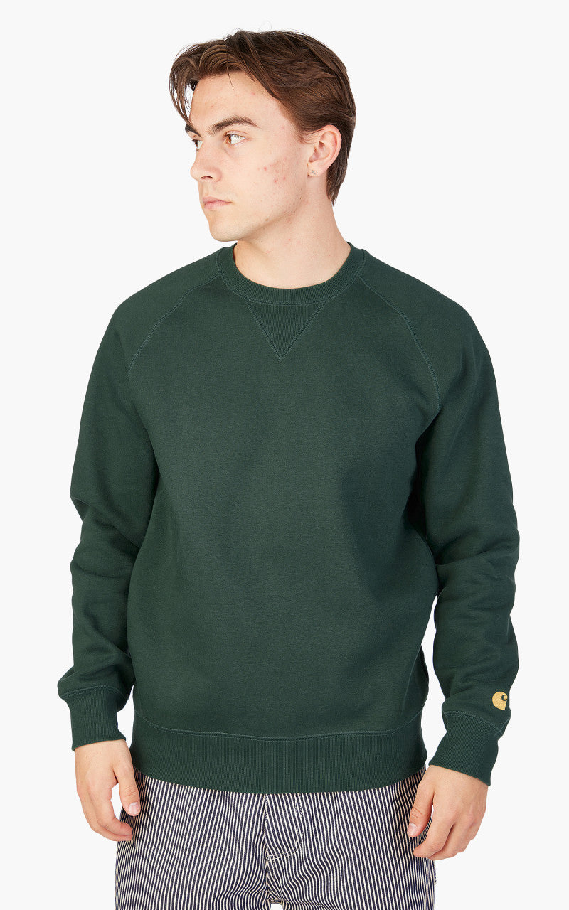 Carhartt WIP Chase Sweatshirt Discovery Green/Gold