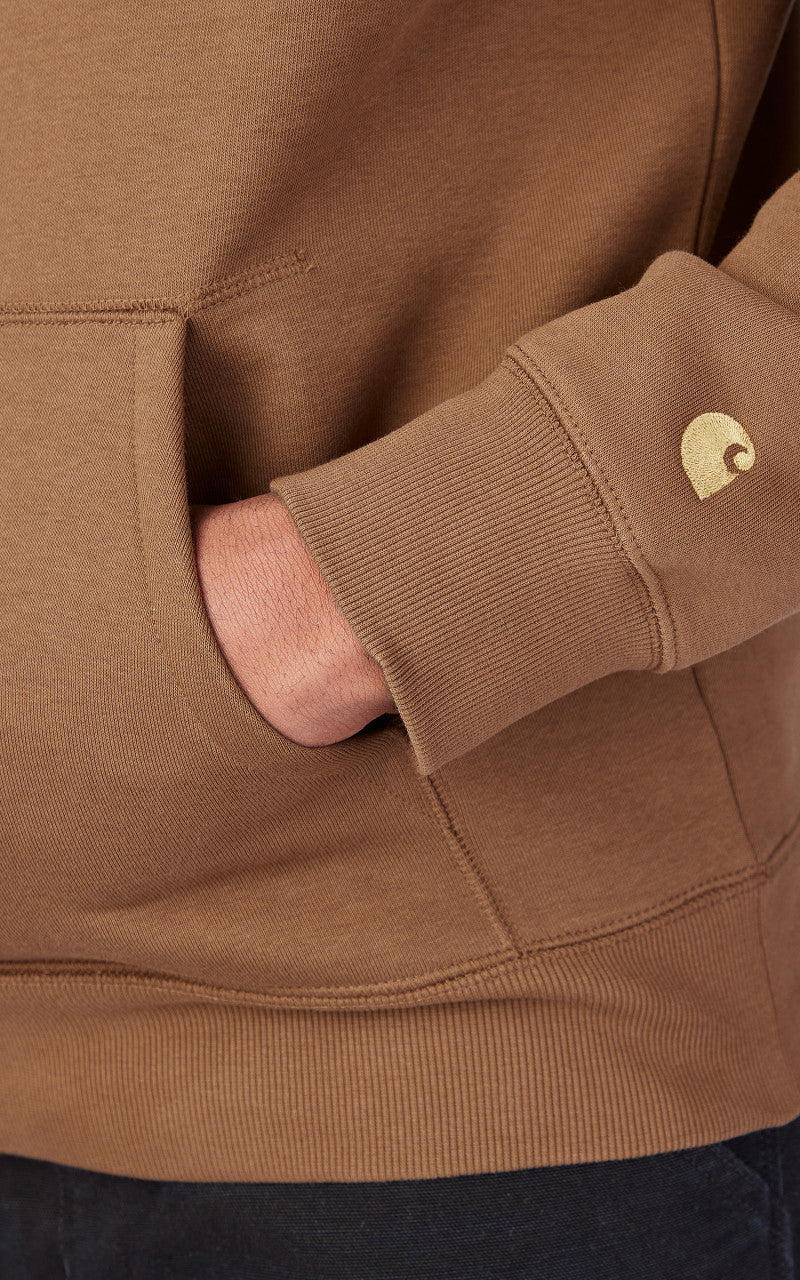 Carhartt WIP Hooded Chase Sweatshirt Tamarind/Gold