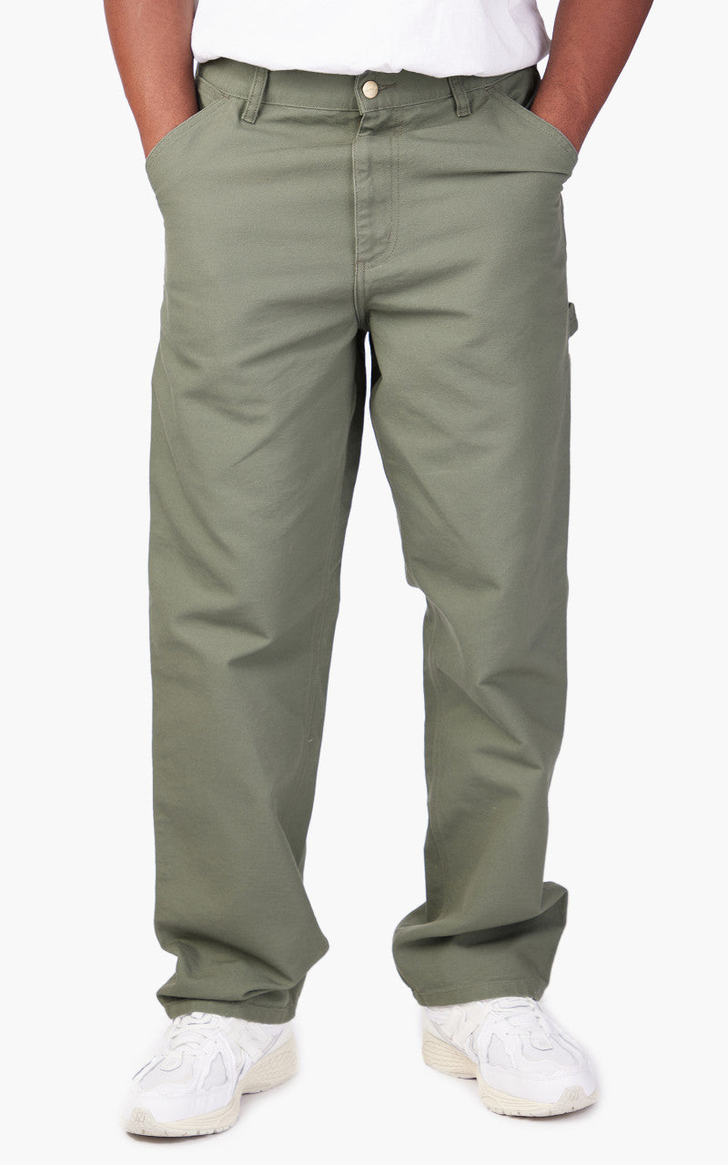 Carhartt WIP Single Knee Pant Dearborn Canvas Smoke Green