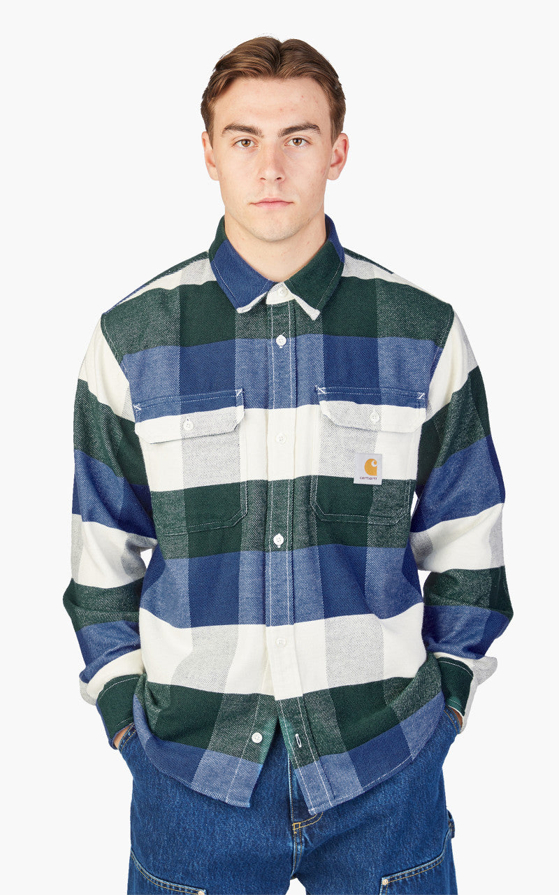 Carhartt WIP L/S Lyman Shirt Lyman Check/Discovery Green
