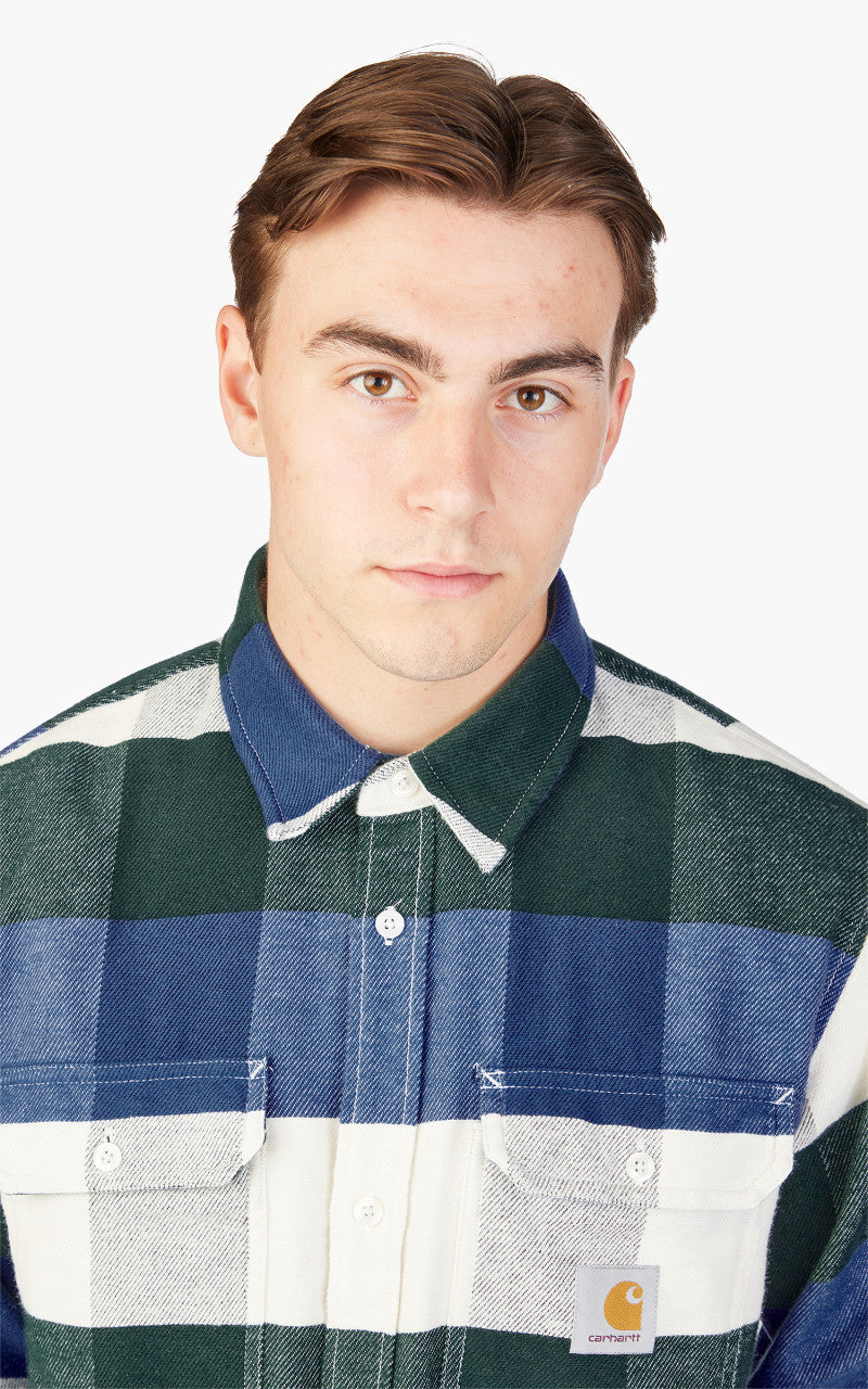 Carhartt WIP L/S Lyman Shirt Lyman Check/Discovery Green