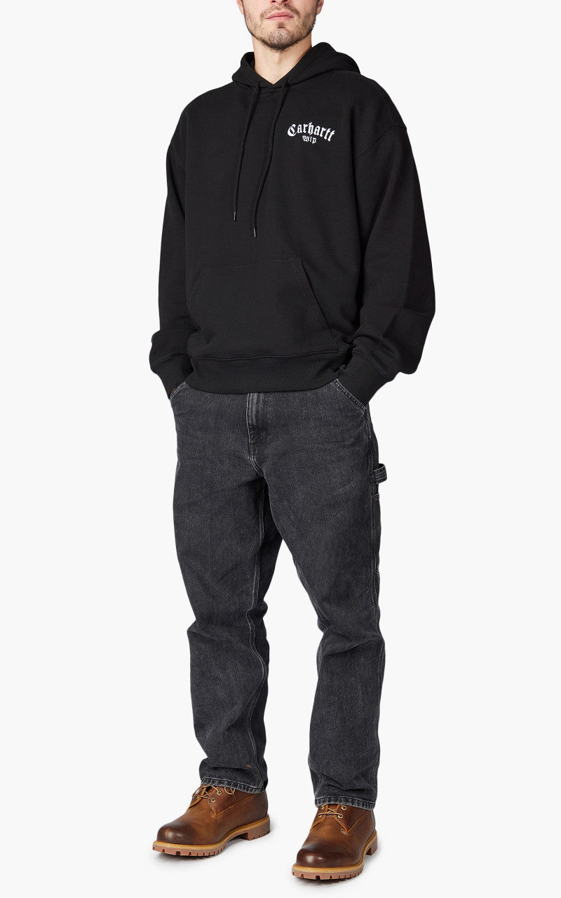 Carhartt WIP Hooded Onyx Script Sweat Black/White