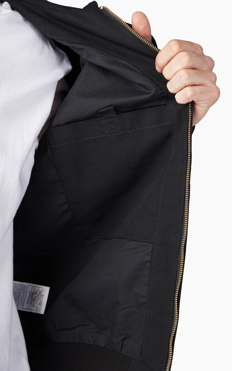 Carhartt WIP Active Jacket Dearborn Canvas Black Rinsed