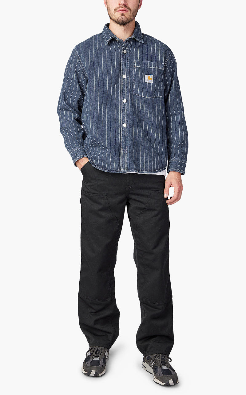 Carhartt WIP Double Knee Pant Denison Twill Rinsed Black