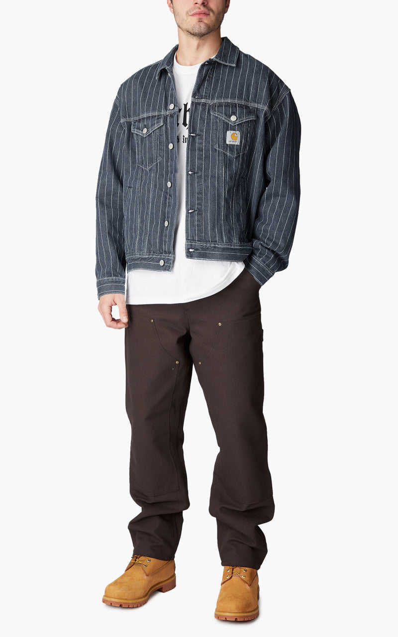Carhartt WIP Orlean Jacket Orlean Stripe Blue/White Stone Washed