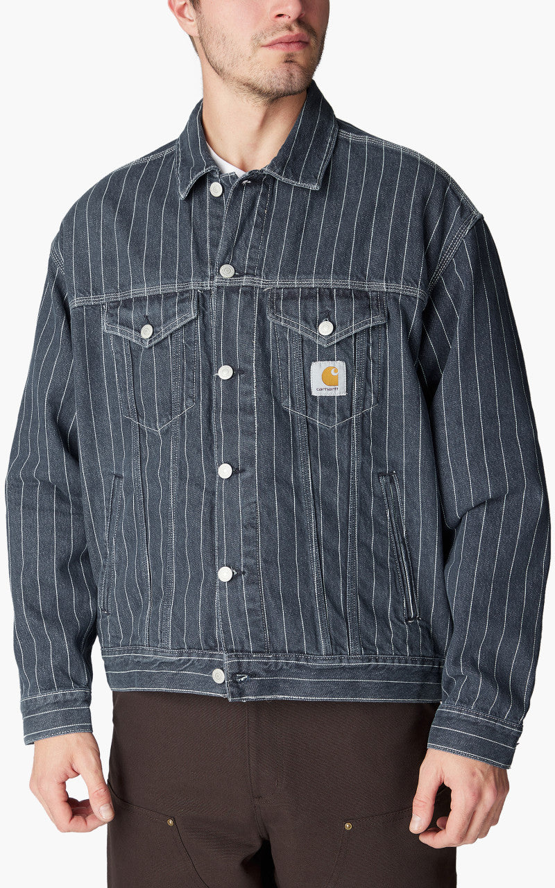 Carhartt WIP Orlean Jacket Orlean Stripe Blue/White Stone Washed
