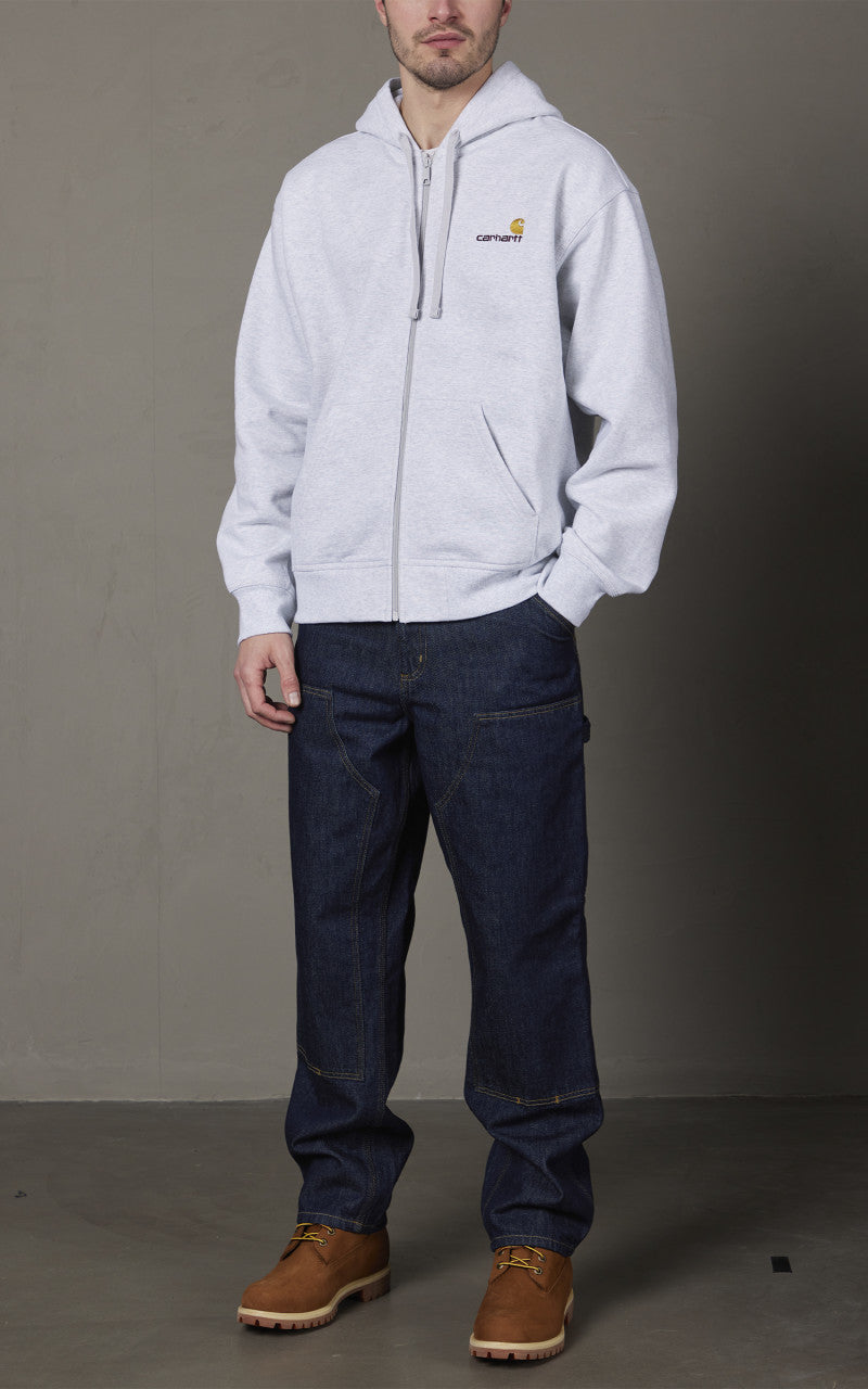 Carhartt WIP Hooded American Script Jacket Ash Heather