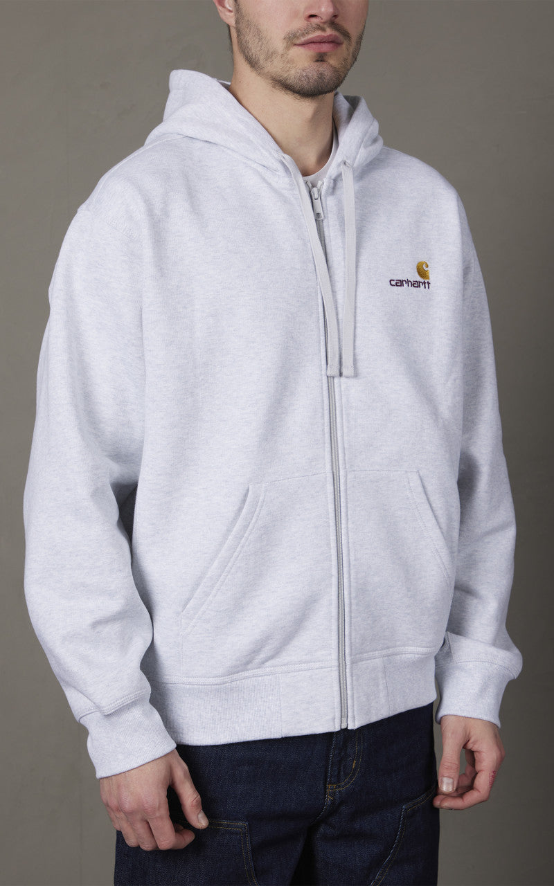 Carhartt WIP Hooded American Script Jacket Ash Heather