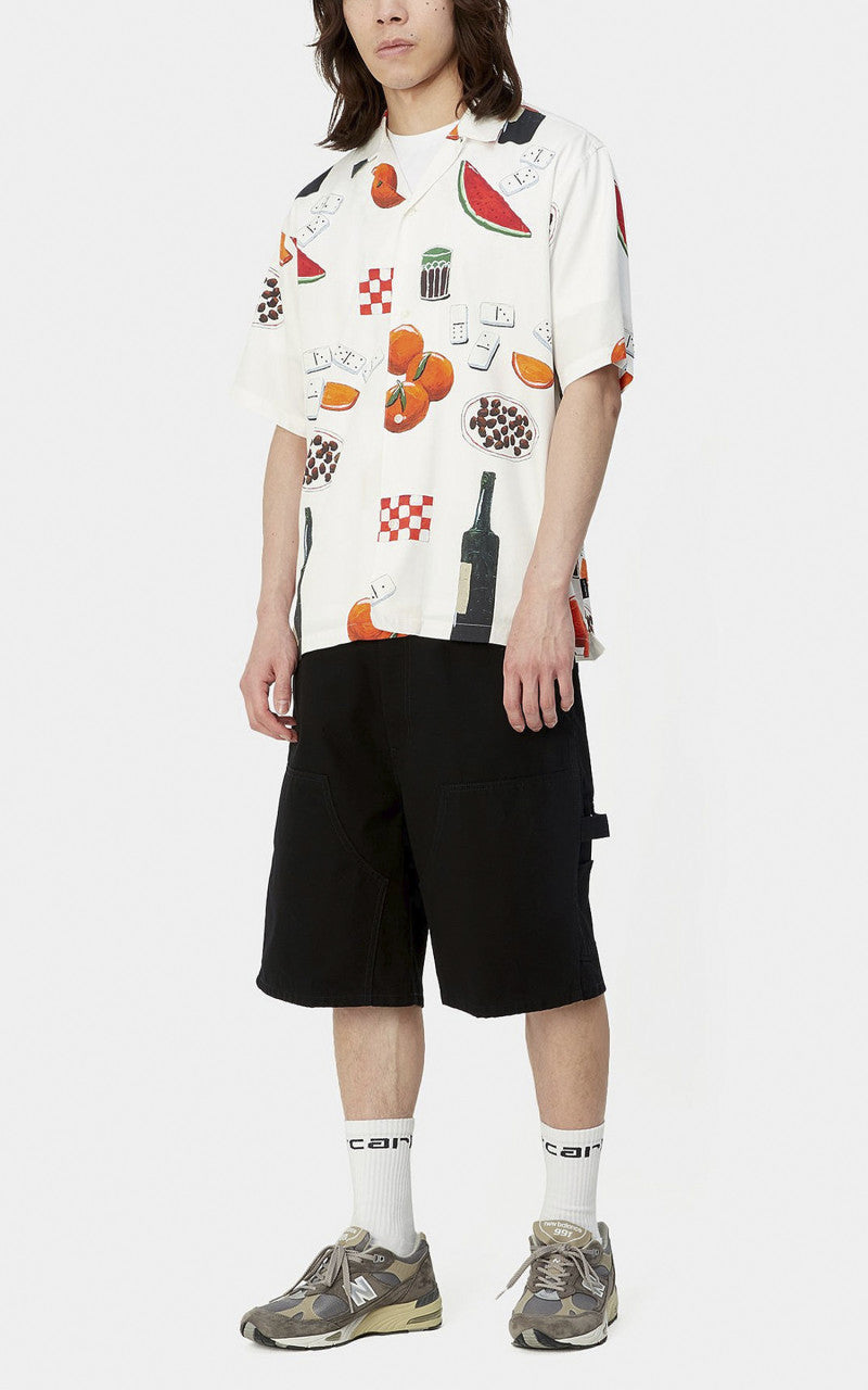 Carhartt WIP Double Knee Short Marshall Canvas Black Rinsed