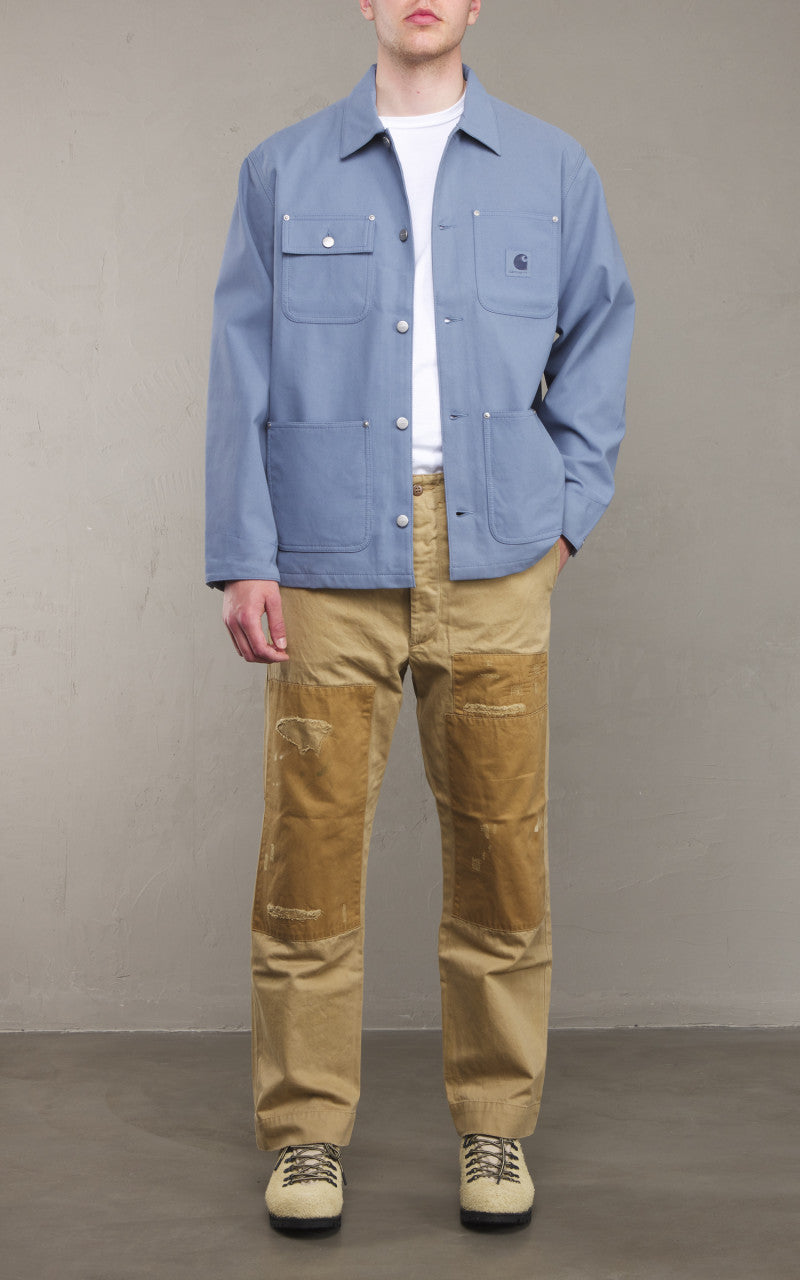 Carhartt WIP Suede Michigan Coat Artificial Suede Leather Dove Grey