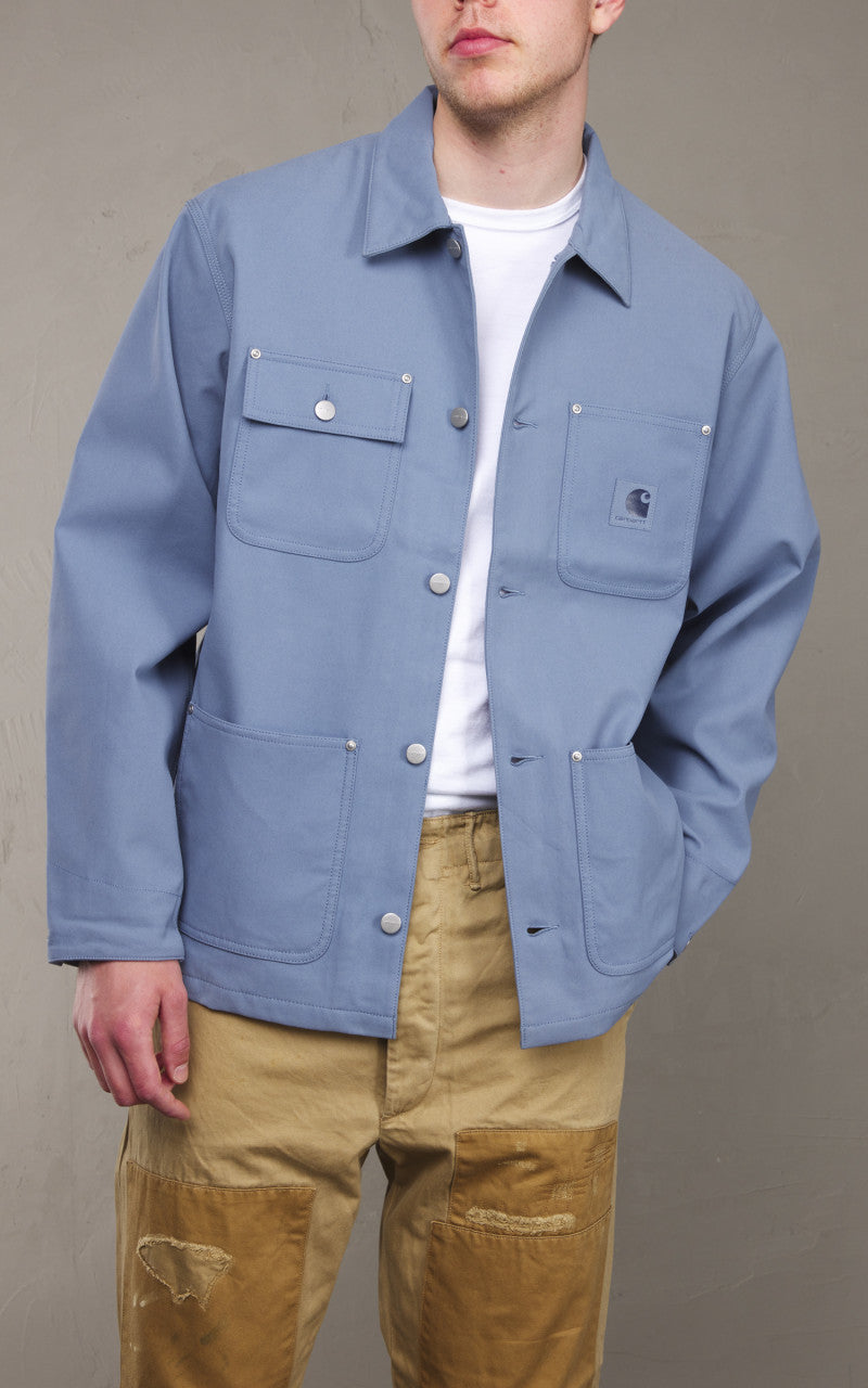 Carhartt WIP Suede Michigan Coat Artificial Suede Leather Dove Grey