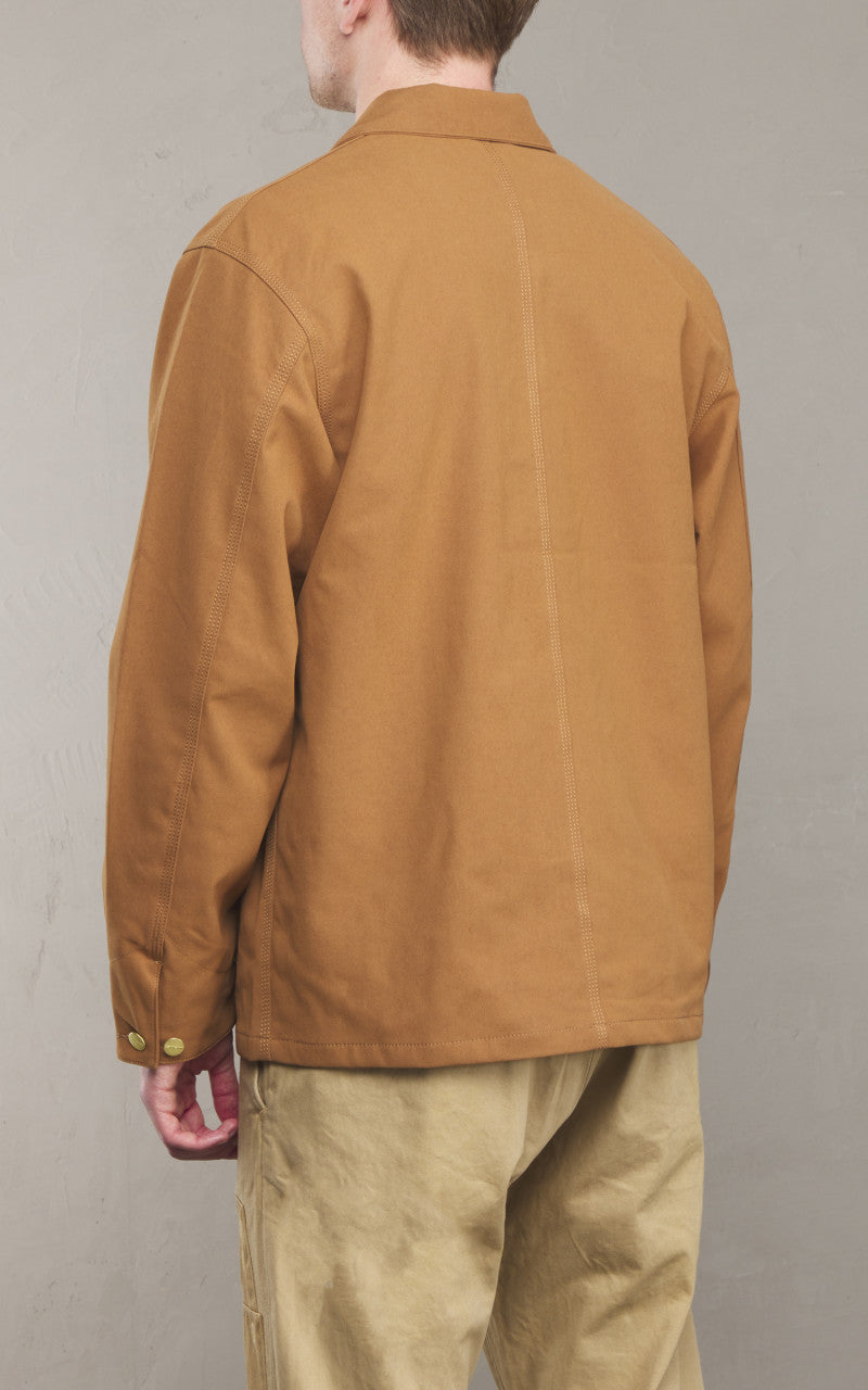 Carhartt WIP Suede Michigan Coat Artificial Suede Leather Hamilton Brown