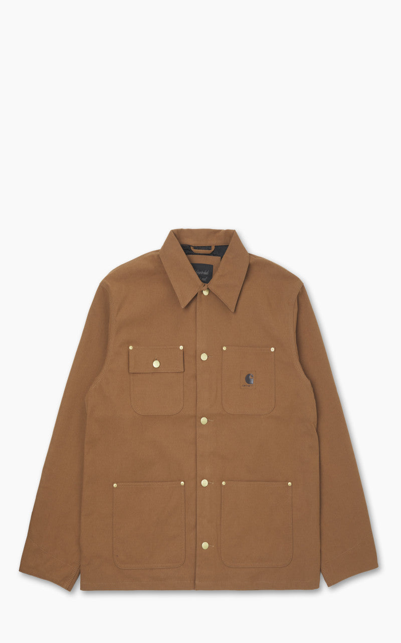 Carhartt WIP Suede Michigan Coat Artificial Suede Leather Hamilton Brown
