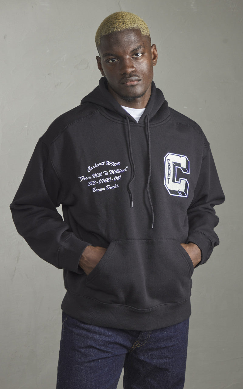 Carhartt WIP Hooded Brown Ducks Sweatshirt Black