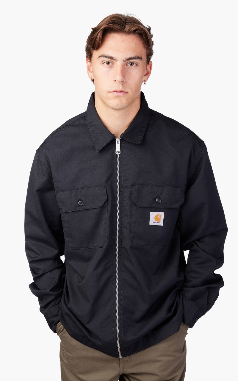 Carhartt WIP L/S Craft Zip Shirt Black Rinsed