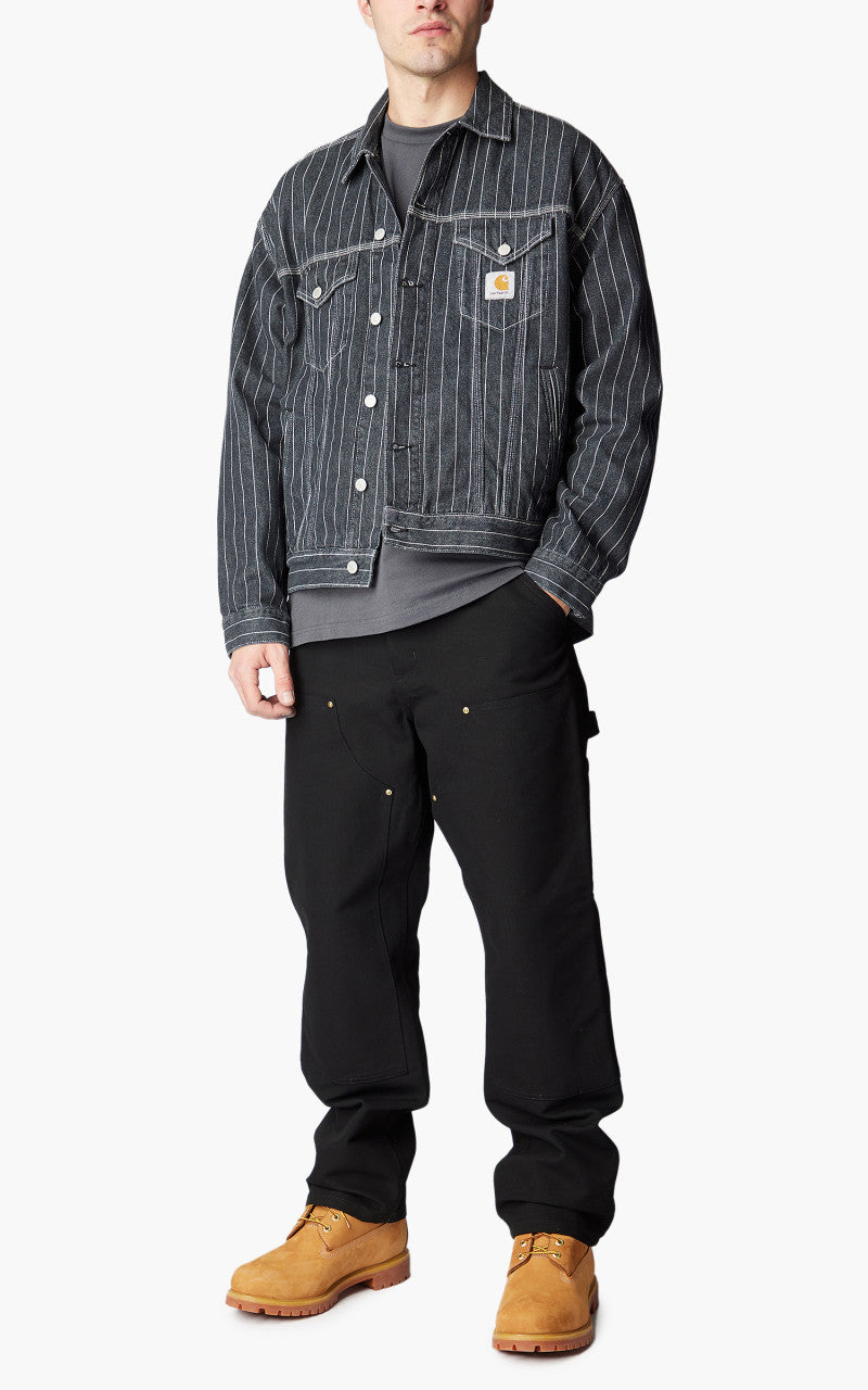Carhartt WIP Orlean Jacket Orlean Stripe Black/White Stone Washed