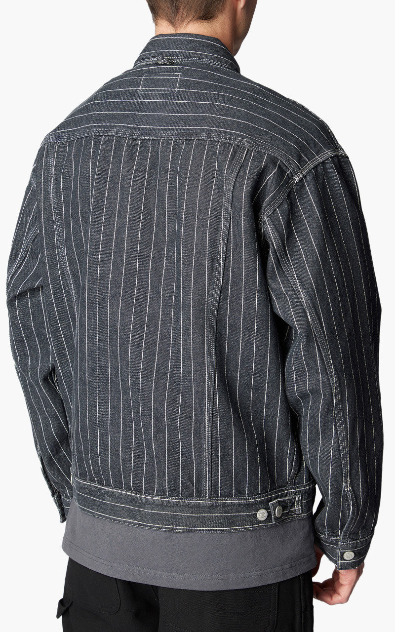 Carhartt WIP Orlean Jacket Orlean Stripe Black/White Stone Washed