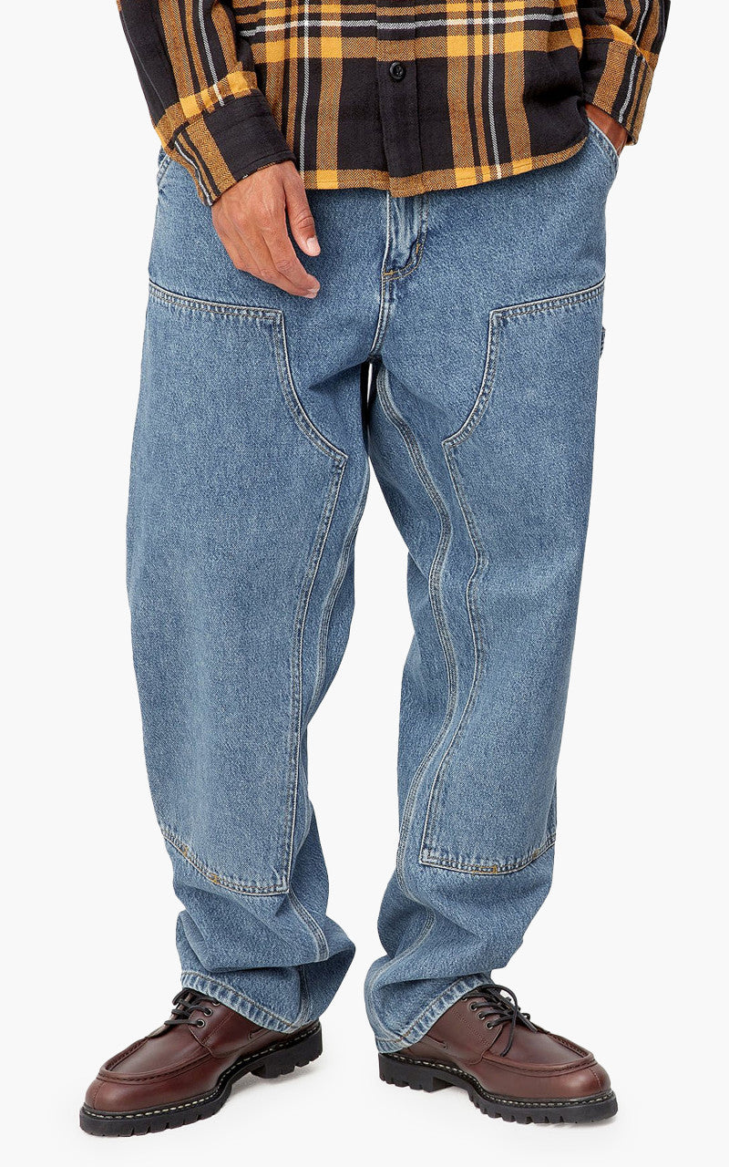 Carhartt WIP Double Knee Pant Fairfield Denim Heavy Stone Washed Blue