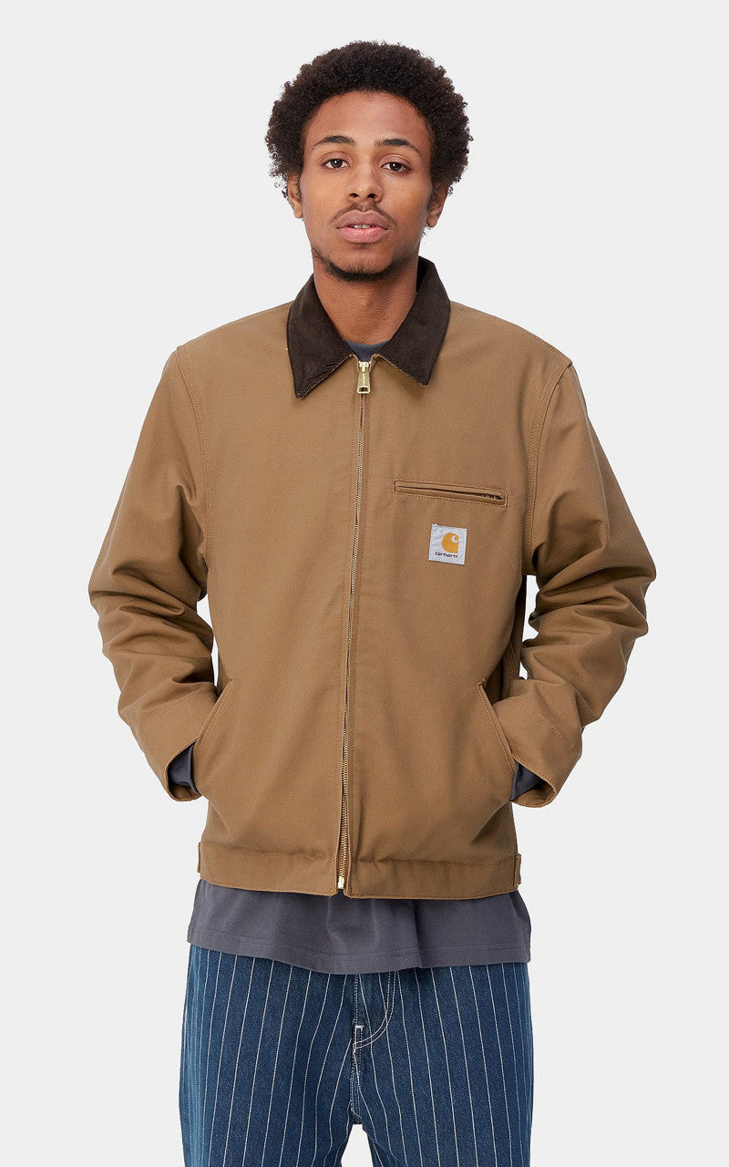 Carhartt WIP Detroit Jacket Dearborn Canvas Rigid Hamilton Brown
