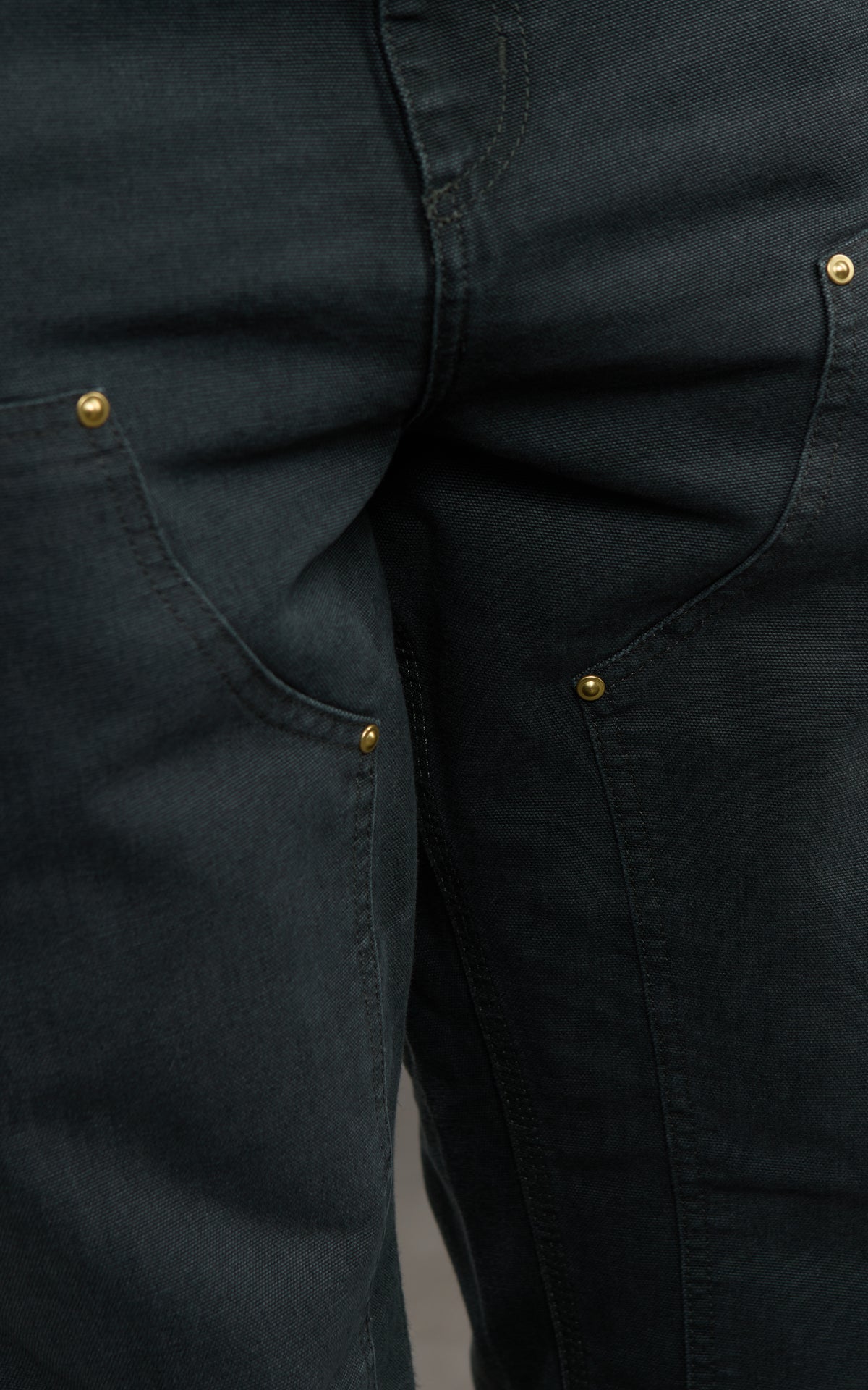 Carhartt WIP Double Knee Pant Dearborn Canvas Stone Canvas Raven