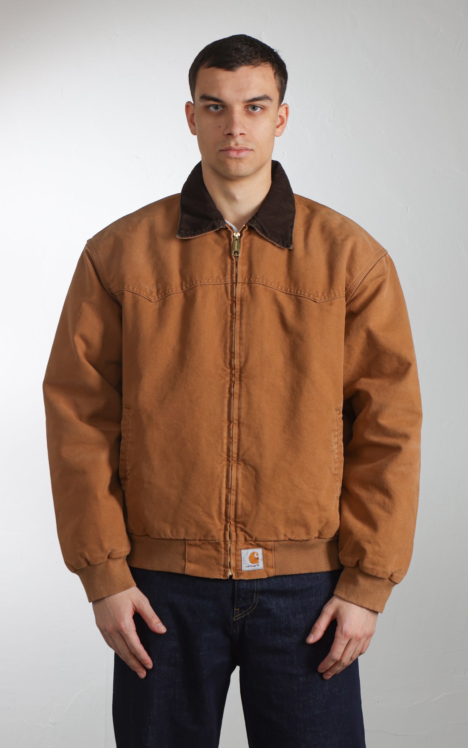 Carhartt WIP OG Santa Fe Jacket Dearborn Canvas Grind Washed Hamilton Brown/Tobacco