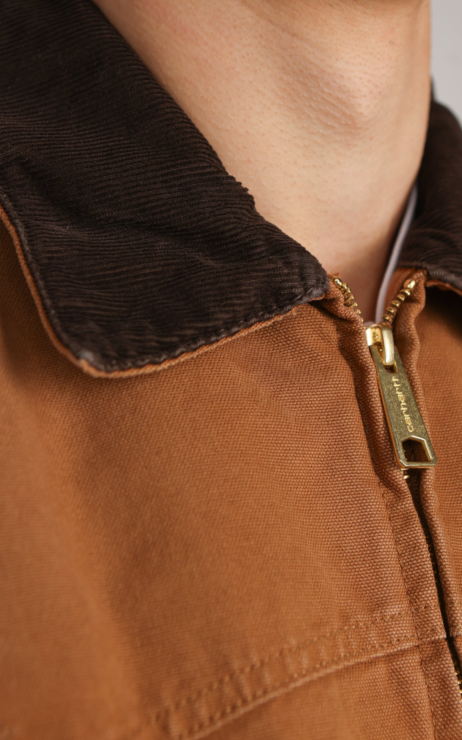 Carhartt WIP OG Santa Fe Jacket Dearborn Canvas Grind Washed Hamilton Brown/Tobacco