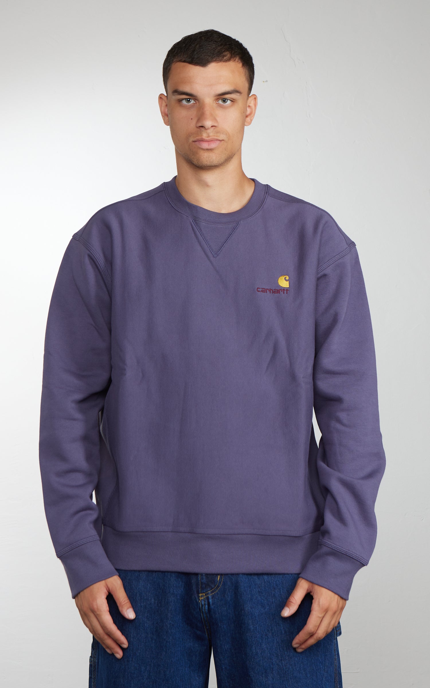 Carhartt WIP American Script Sweatshirt Shady Purple