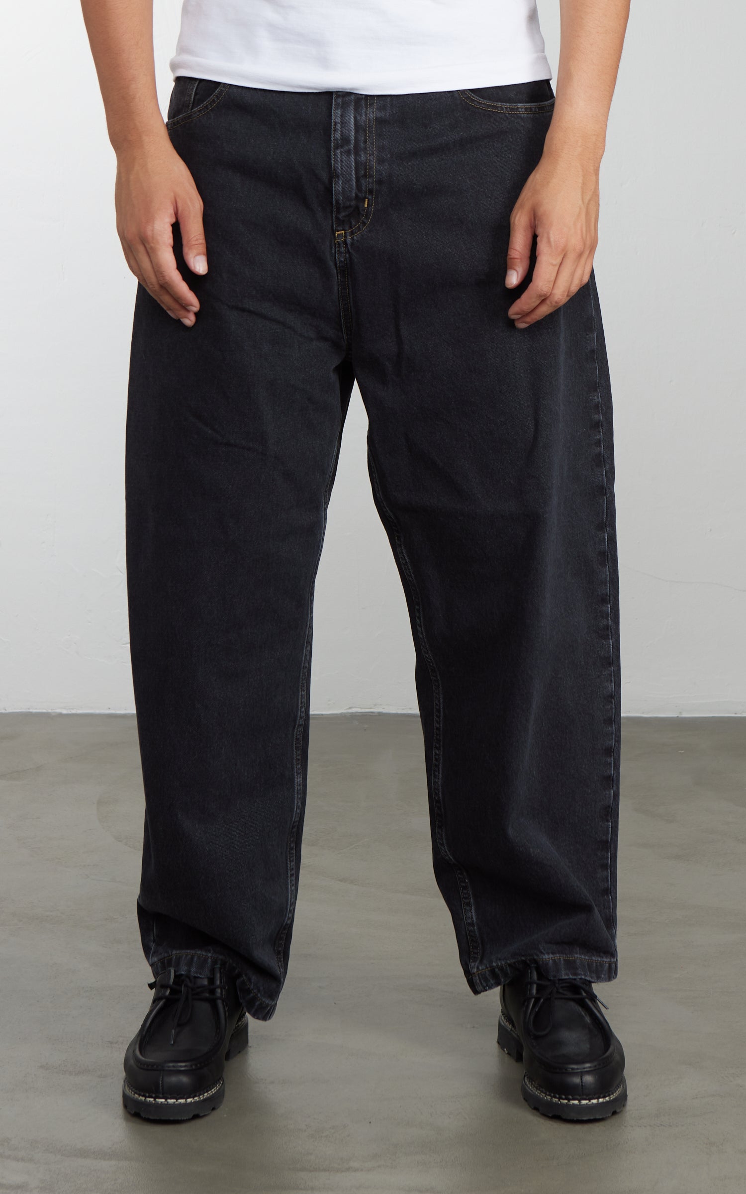 Carhartt WIP Brandon Pant Smith Denim Stone Washed Black