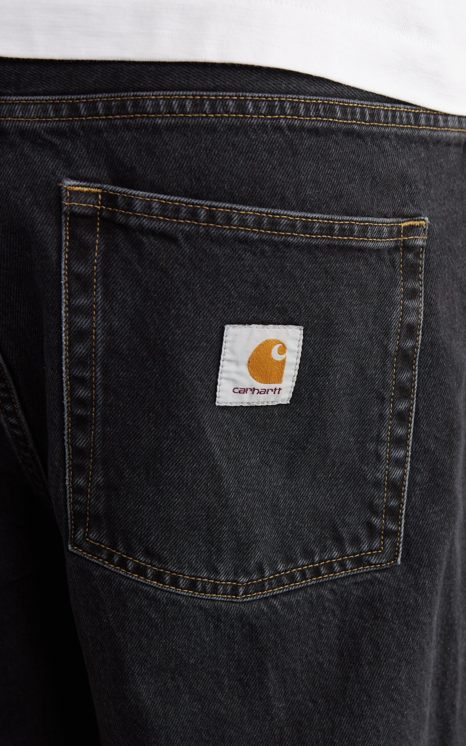 Carhartt WIP Brandon Pant Smith Denim Stone Washed Black