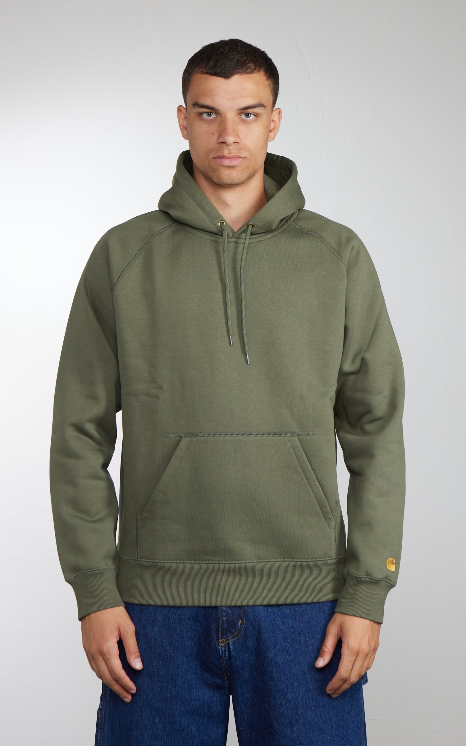 Carhartt WIP Hooded Chase Sweatshirt Leaf/Gold