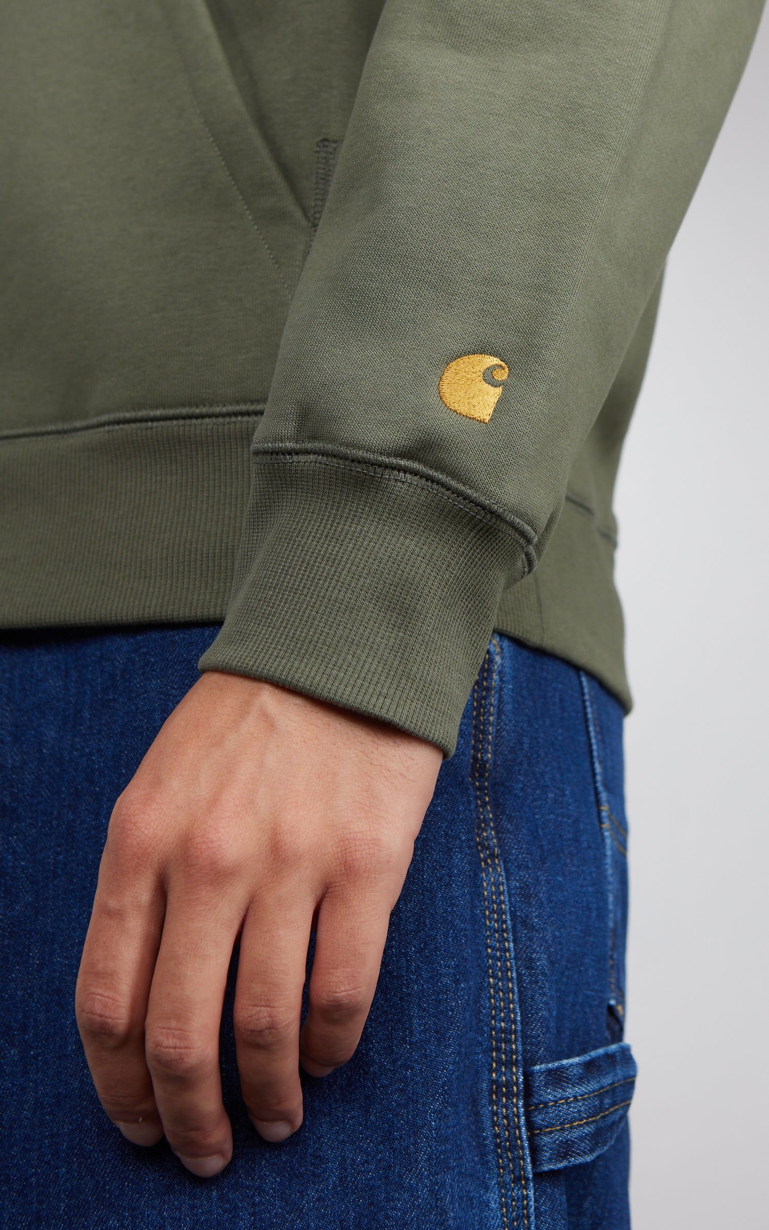 Carhartt WIP Hooded Chase Sweatshirt Leaf/Gold