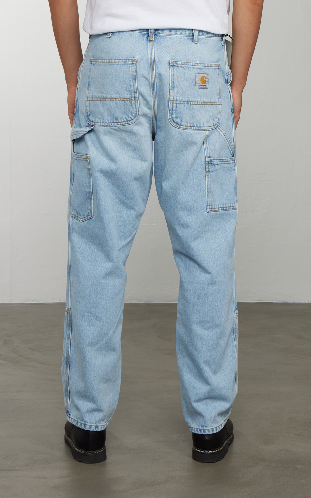 Carhartt WIP Double Knee Pant Smith Denim Heavy Worn Bleached Blue