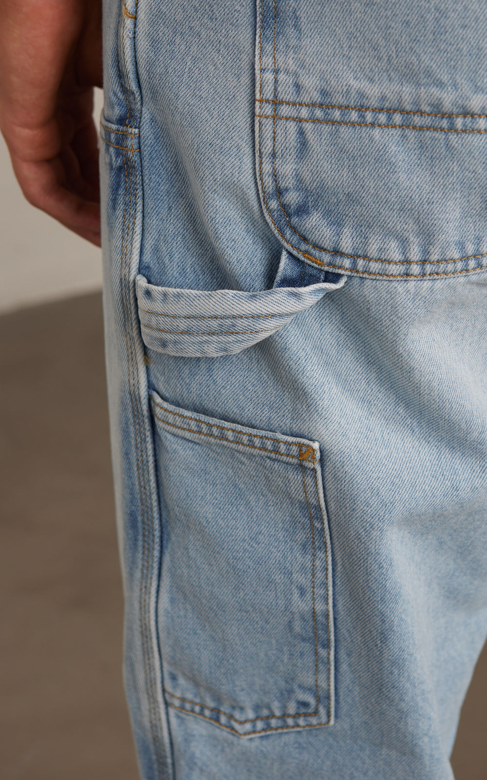 Carhartt WIP Double Knee Pant Smith Denim Heavy Worn Bleached Blue