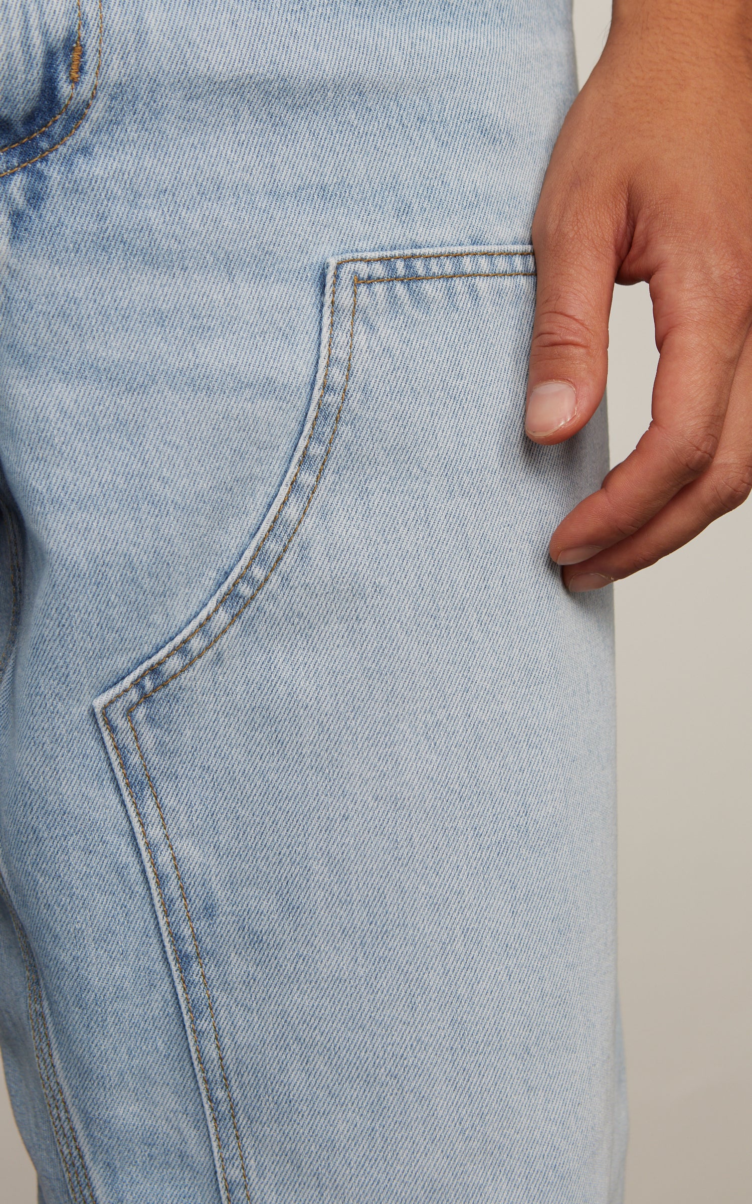 Carhartt WIP Double Knee Pant Smith Denim Heavy Worn Bleached Blue