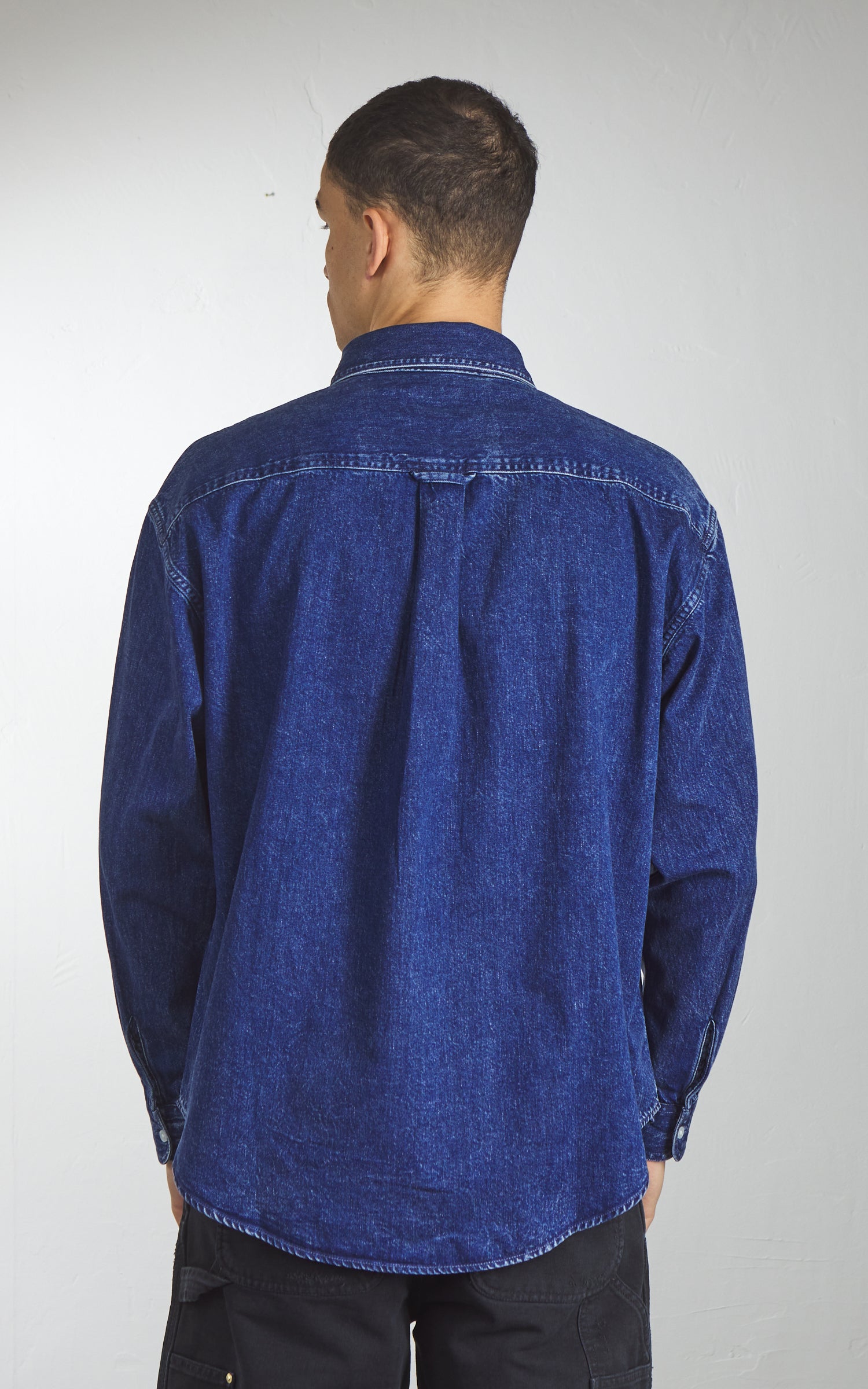 Carhartt WIP L/S Lucas Shirt Stone Washed Blue