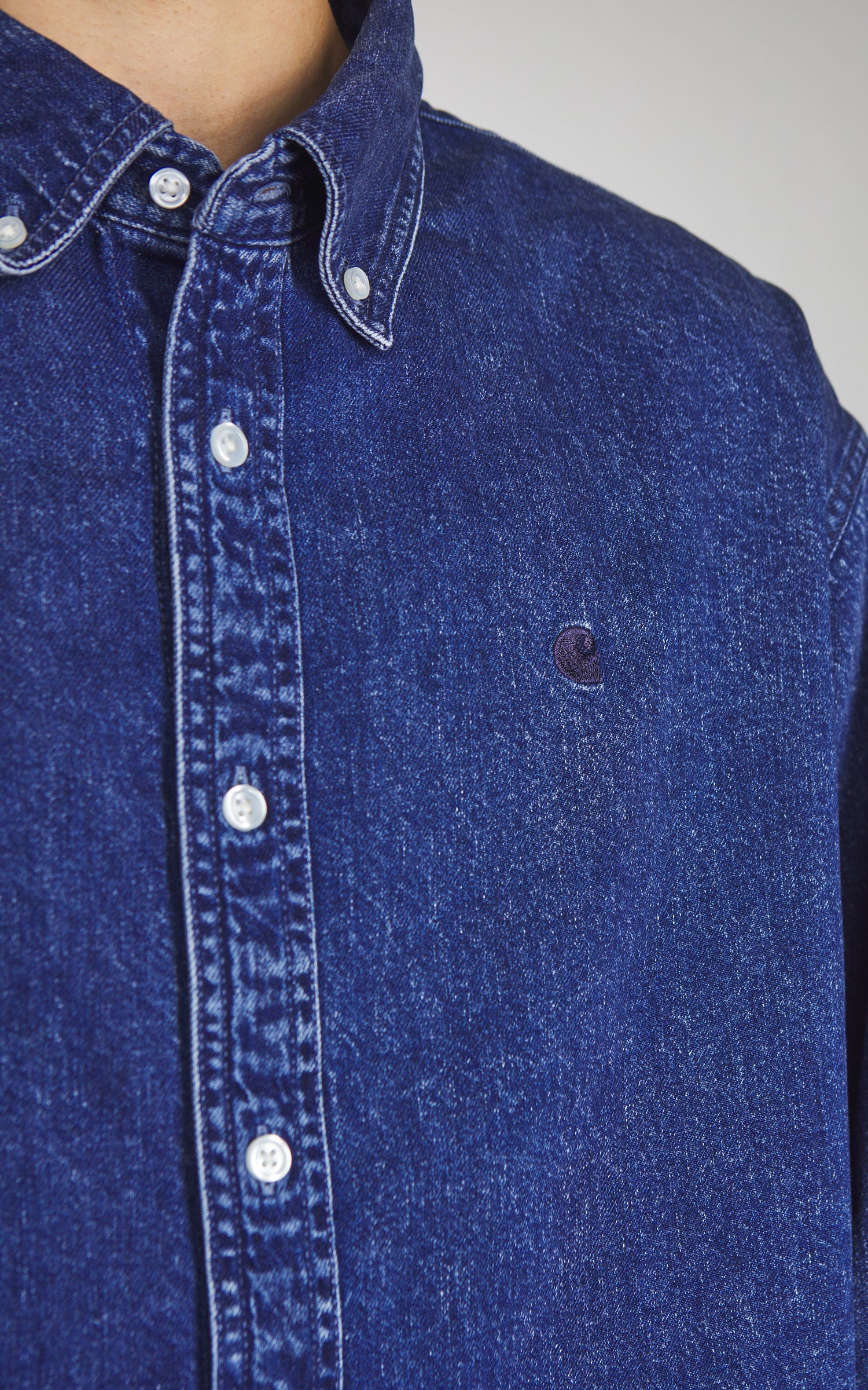 Carhartt WIP L/S Lucas Shirt Stone Washed Blue