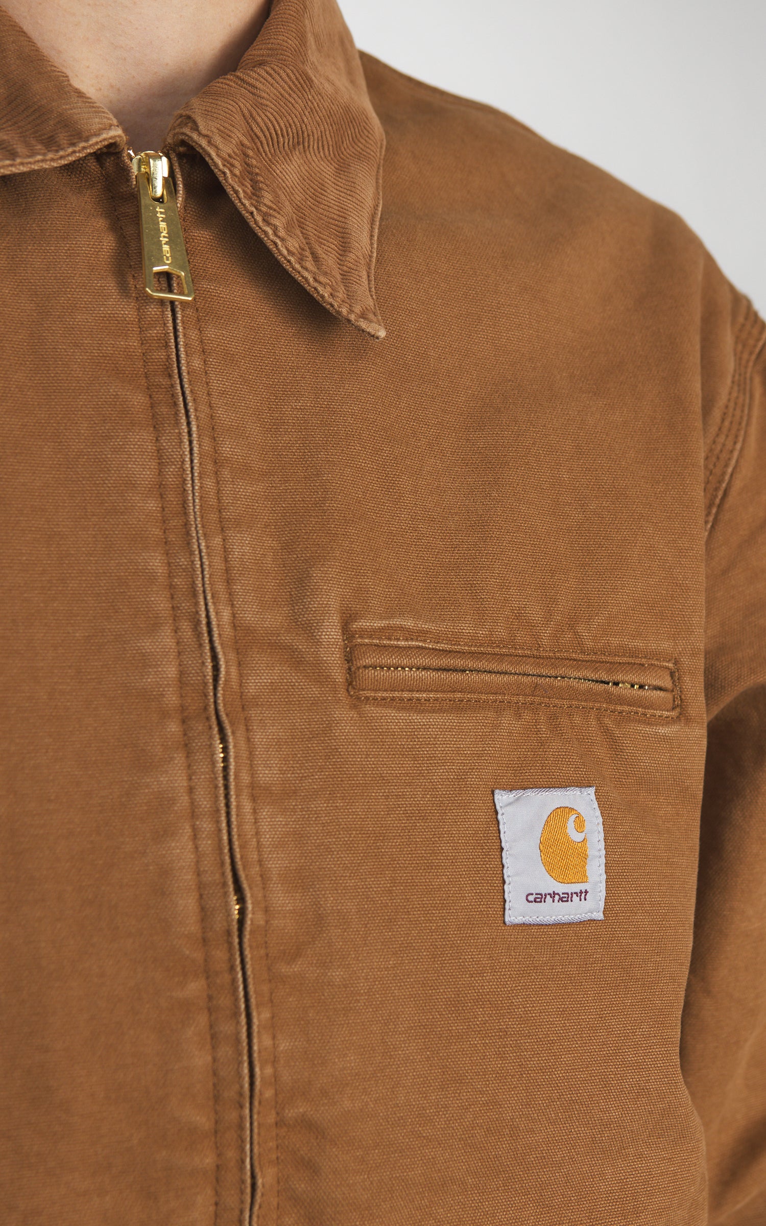 Carhartt WIP Detroit Jacket Dearborn Stone Canvas Hamilton Brown/Hamilton Brown