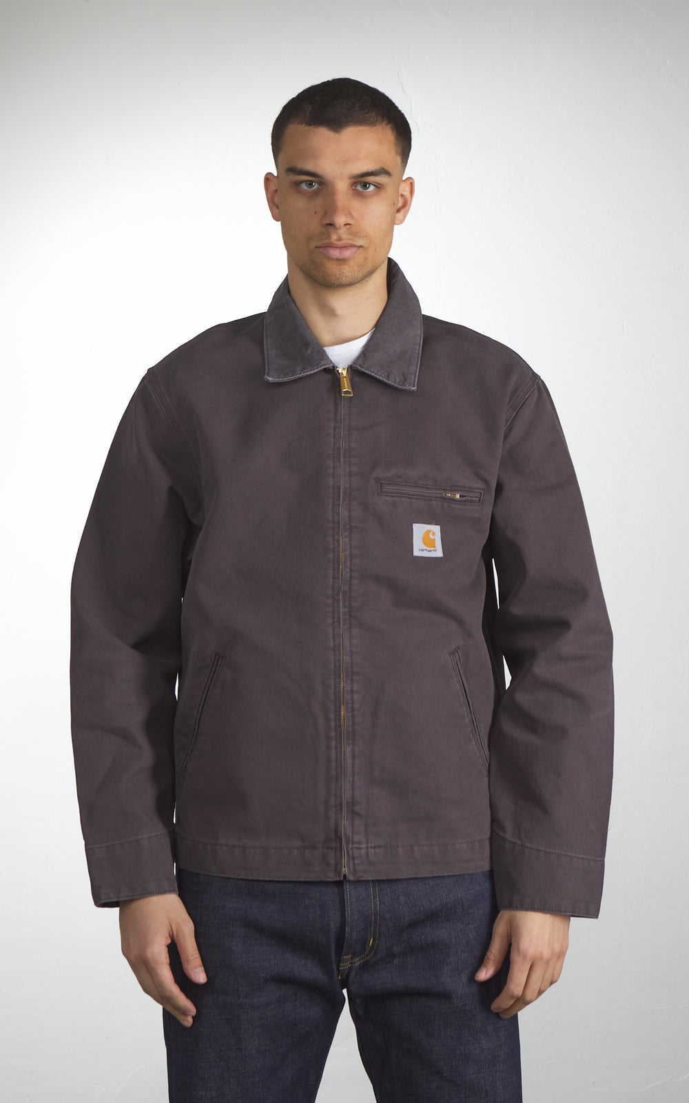 Carhartt WIP Detroit Jacket Dearborn Stone Canvas Shale/Shale