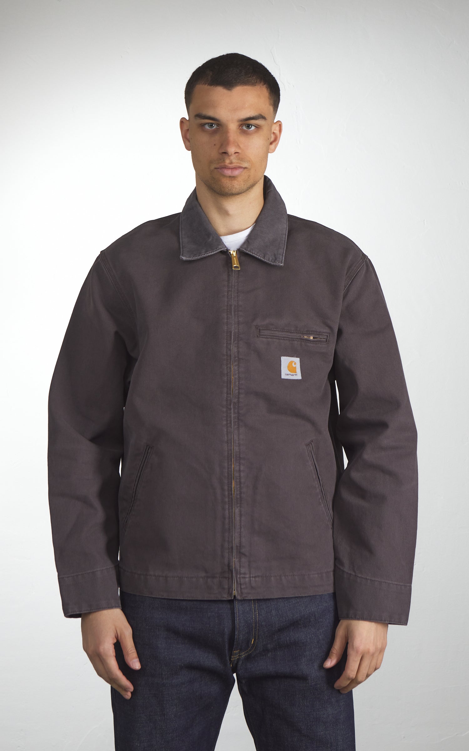 Carhartt WIP Detroit Jacket Dearborn Stone Canvas Shale/Shale