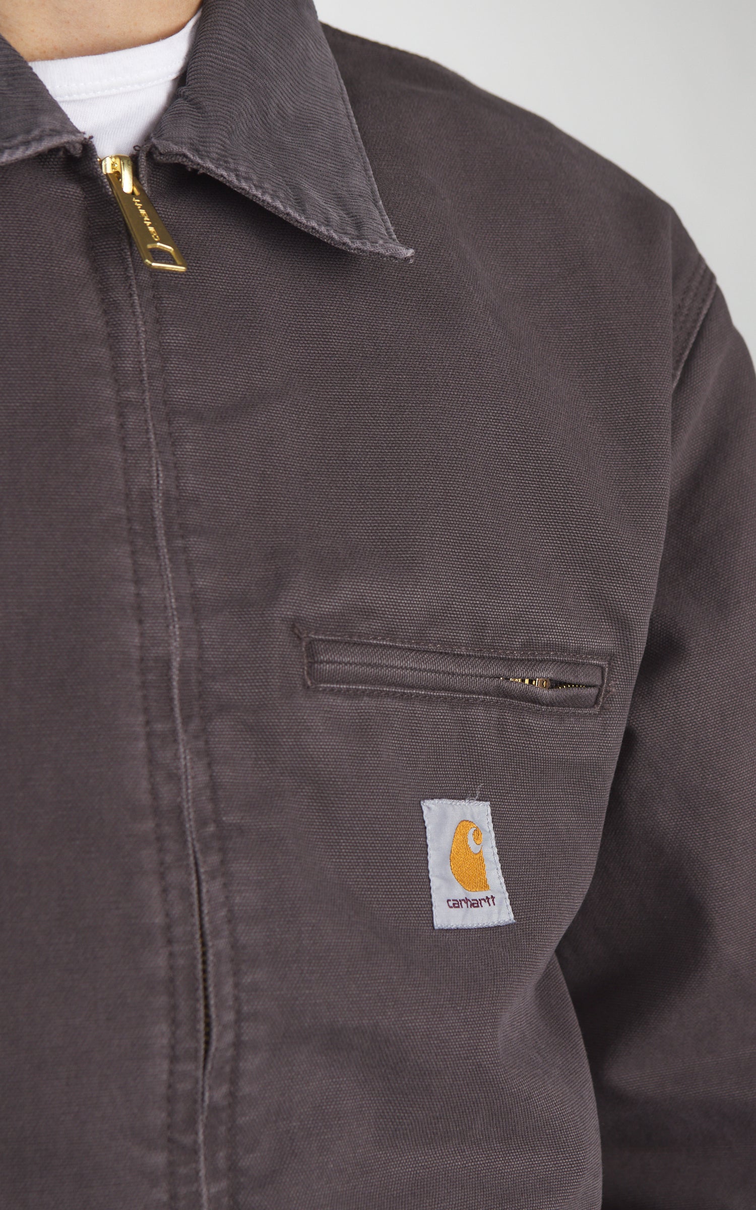 Carhartt WIP Detroit Jacket Dearborn Stone Canvas Shale/Shale
