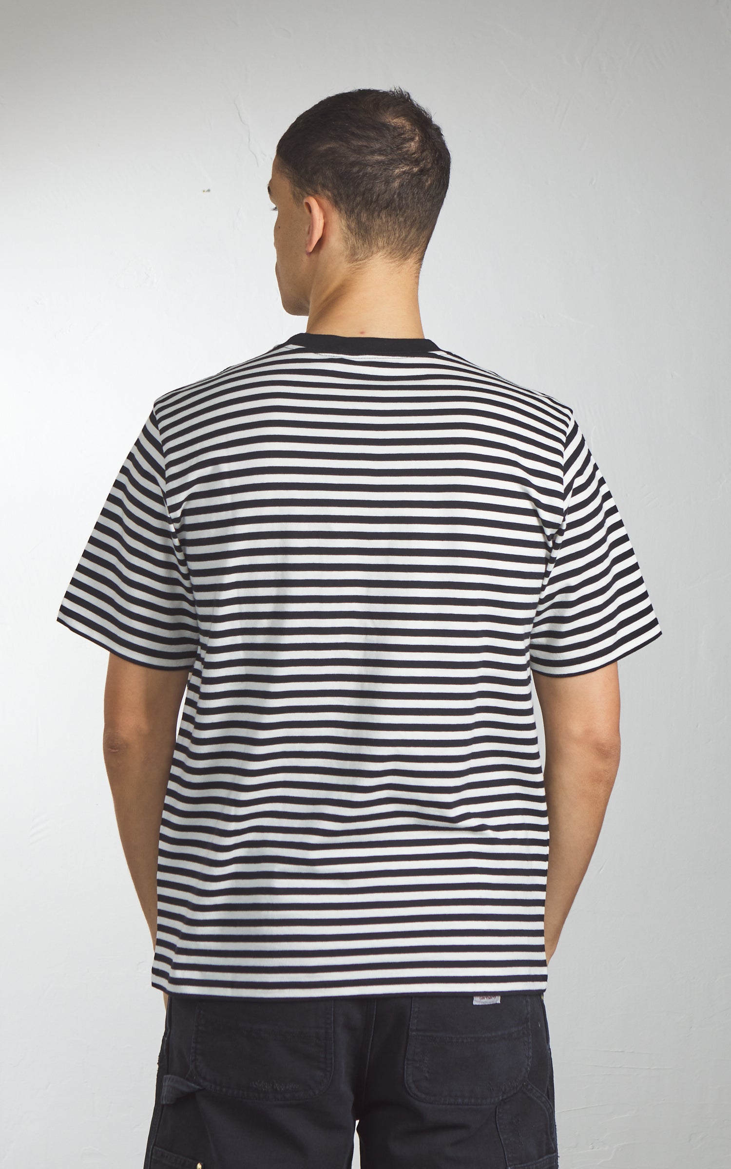 Carhartt WIP S/S Ezra Pocket T-Shirt Ezra Stripe Black/Wax
