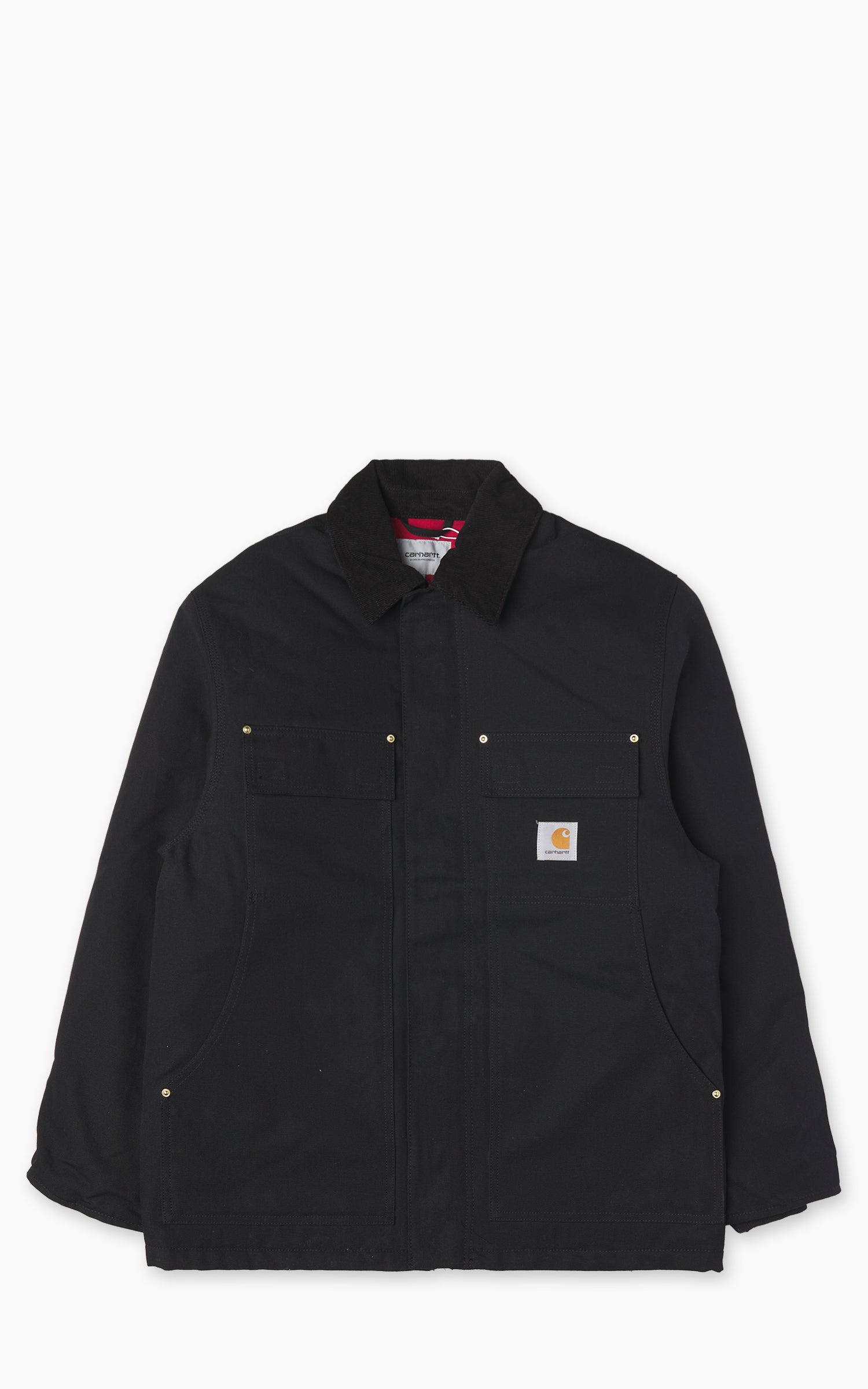 Carhartt WIP OG Chore Coat Dearborn Canvas Stone Wash Black/Black