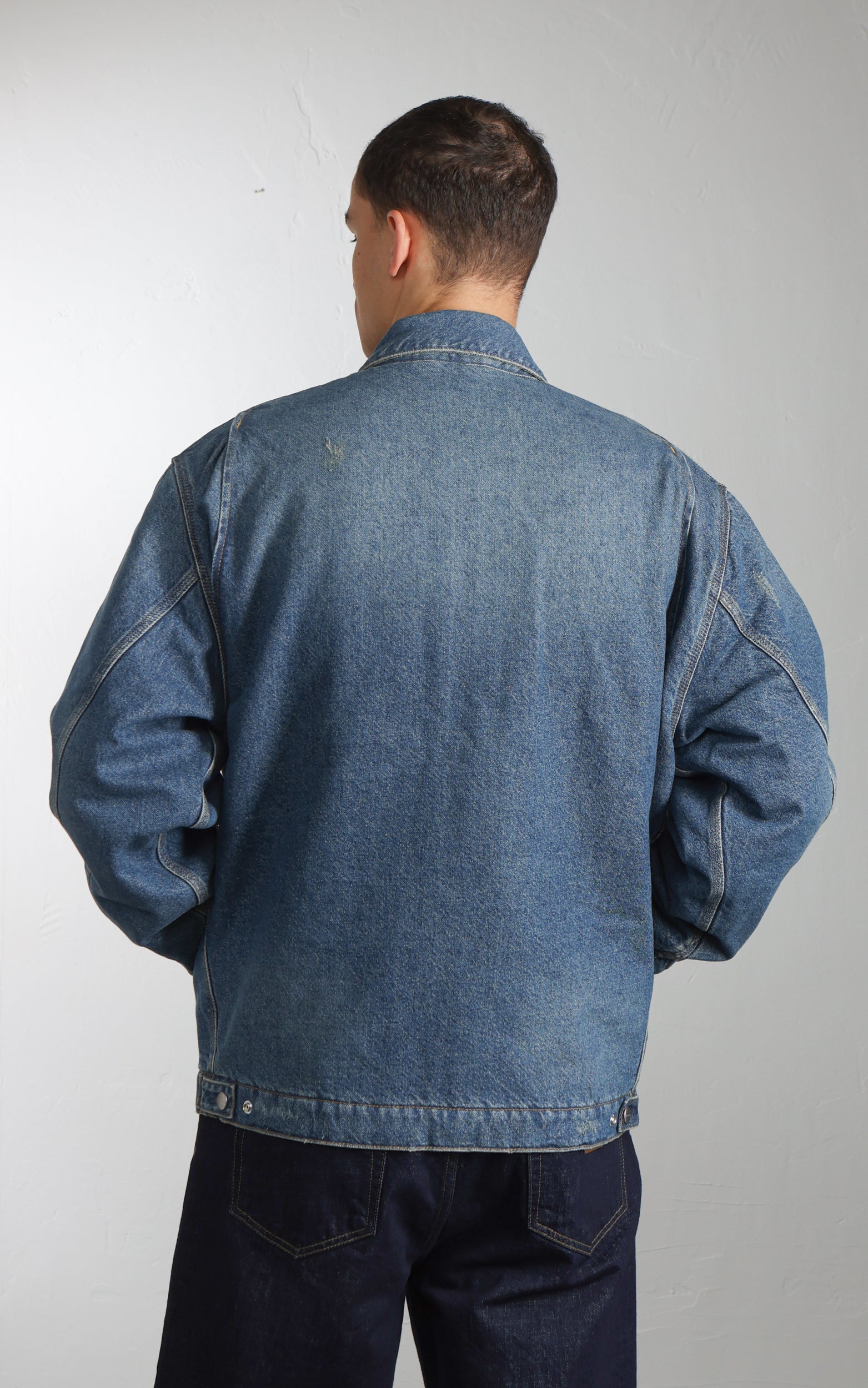 Carhartt WIP OG Detroit Jacket Bradenton Denim Grind Washed Blue