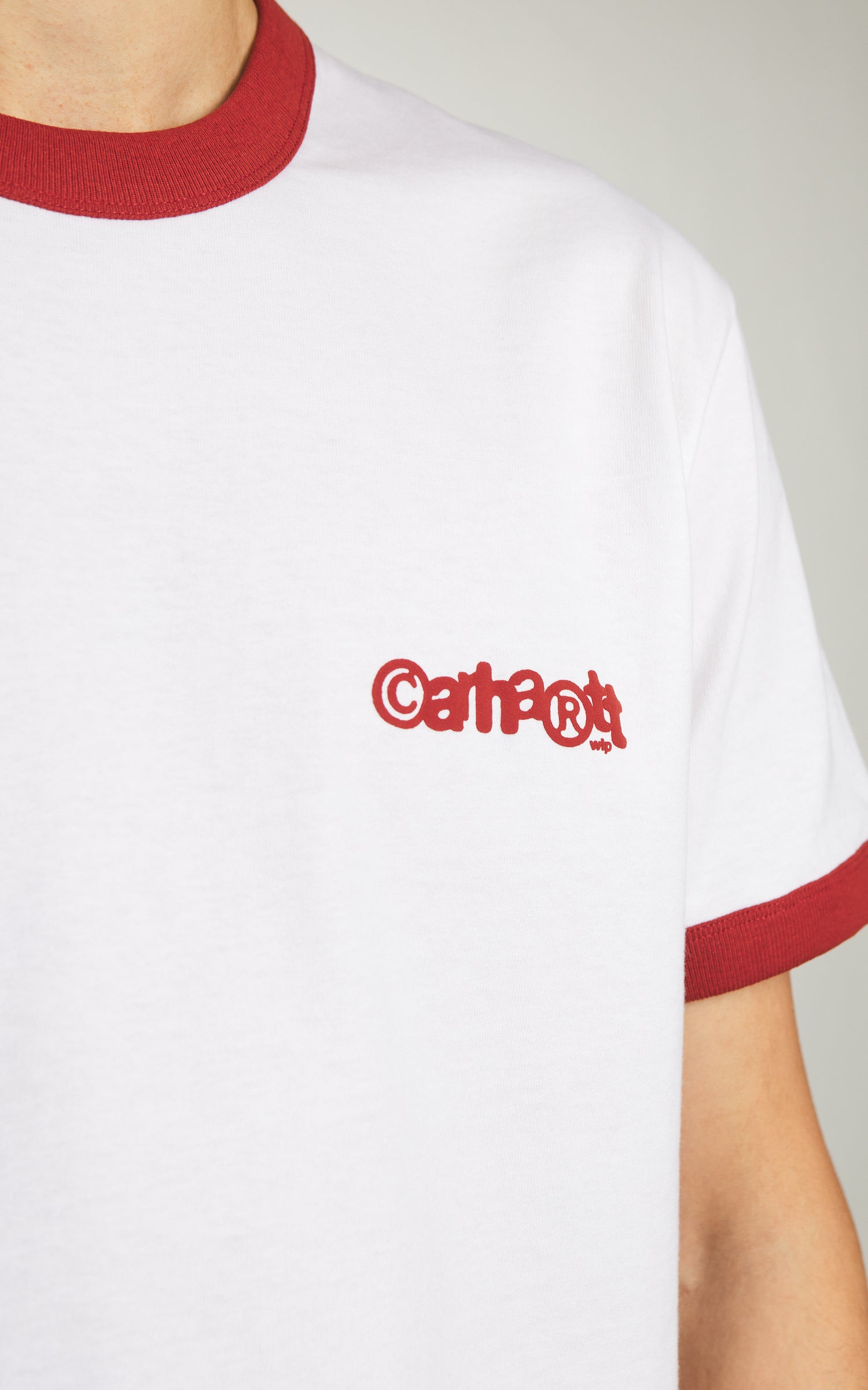 Carhartt WIP S/S Ip Ringer T-Shirt White/Red/Red