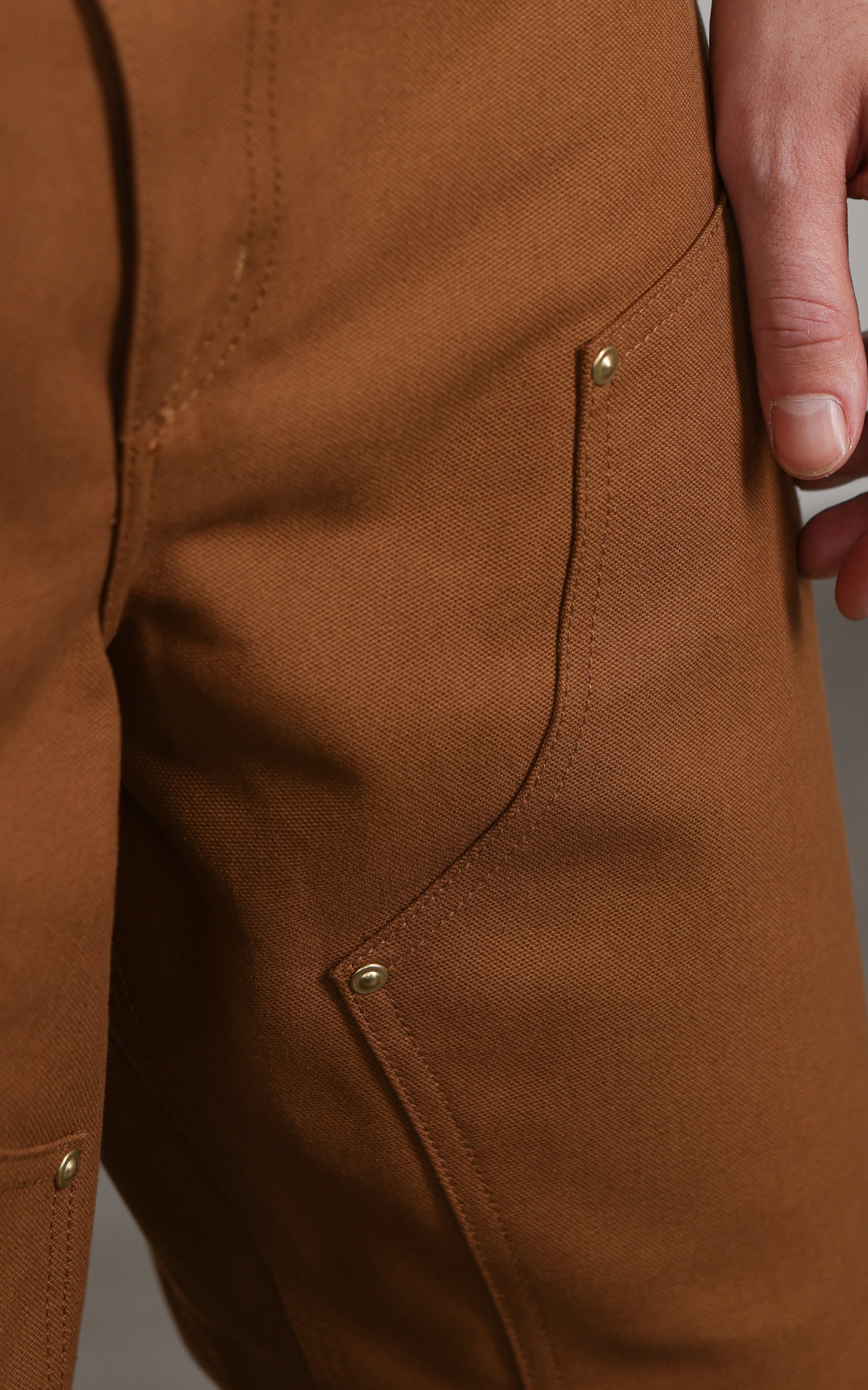 Carhartt WIP Double Knee Pant Dearborn Canvas Rigid Hamilton Brown