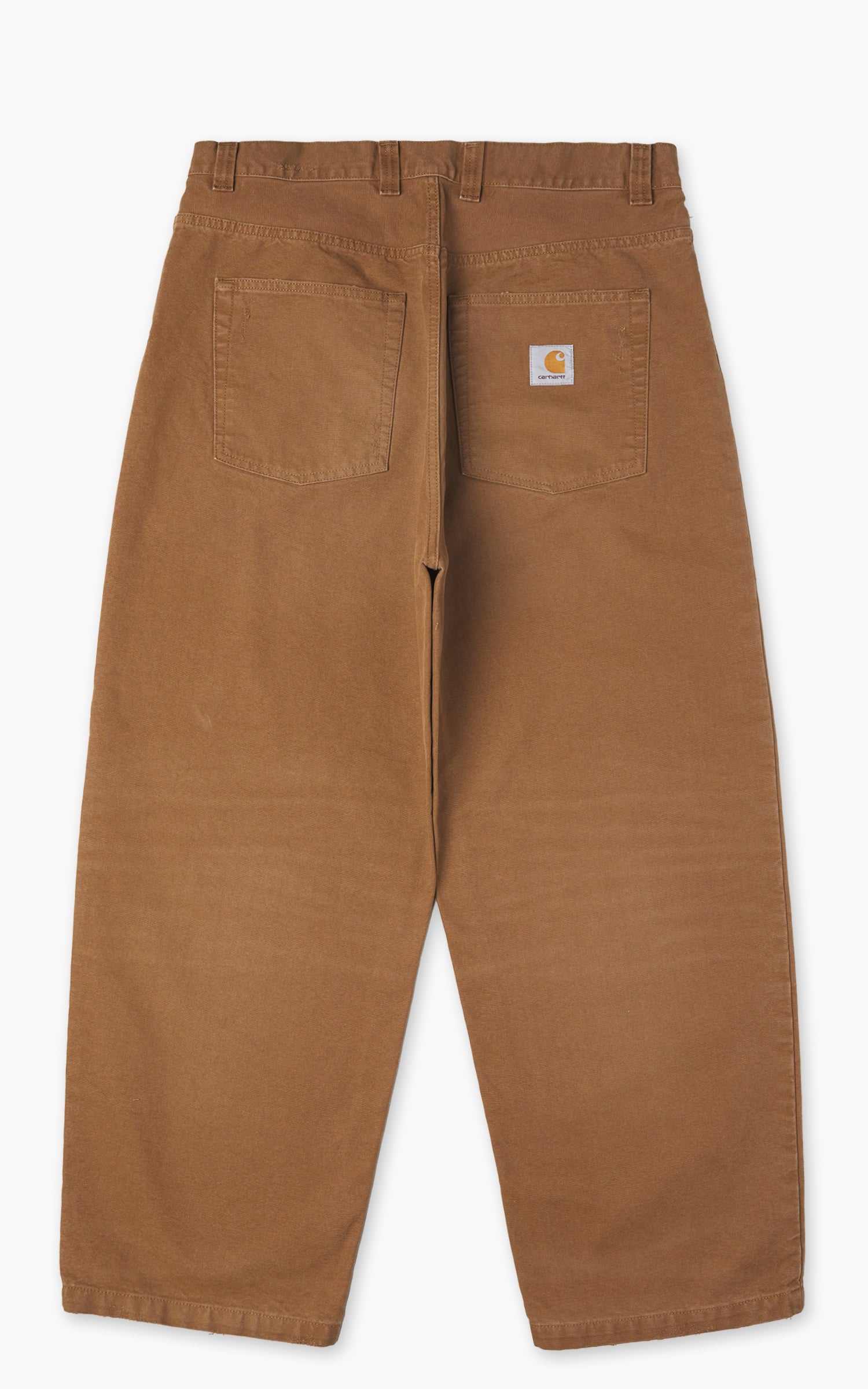 Carhartt WIP Brandon Pant Dearborn Canvas Grind Wash Hamilton Brown