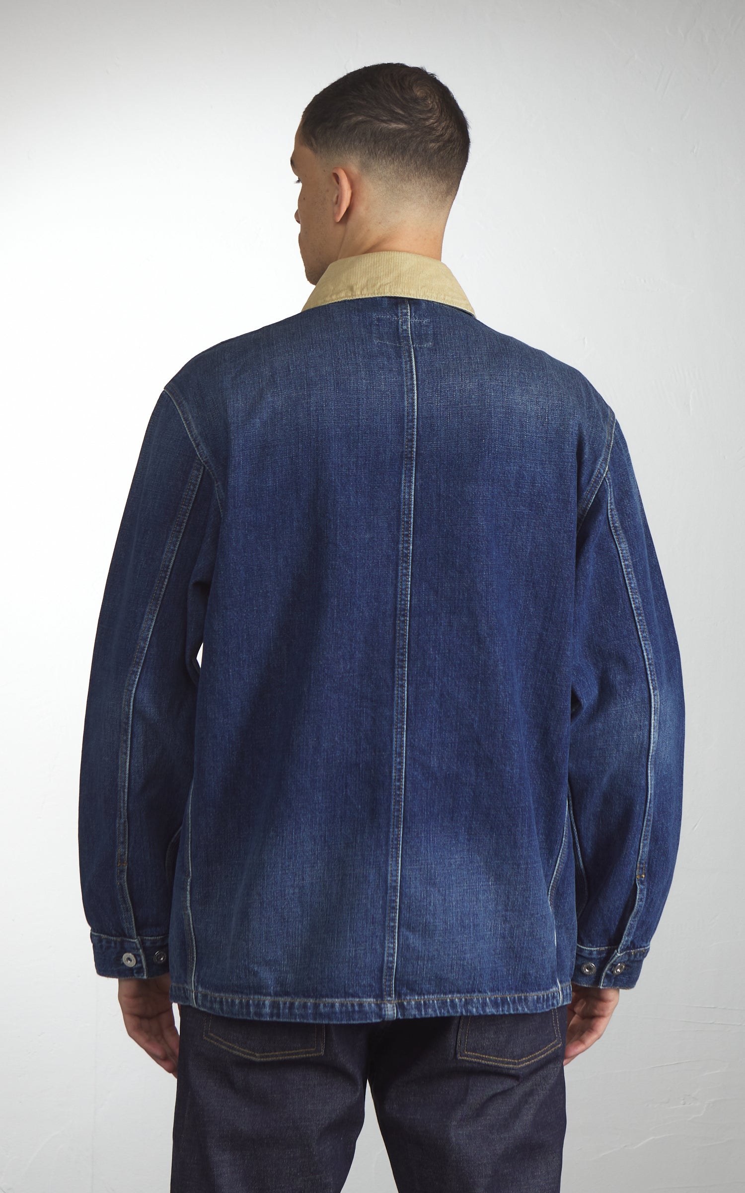 Carhartt WIP Warren Chore Coat Camano Denim Dark Used Blue/Dusty H Brown
