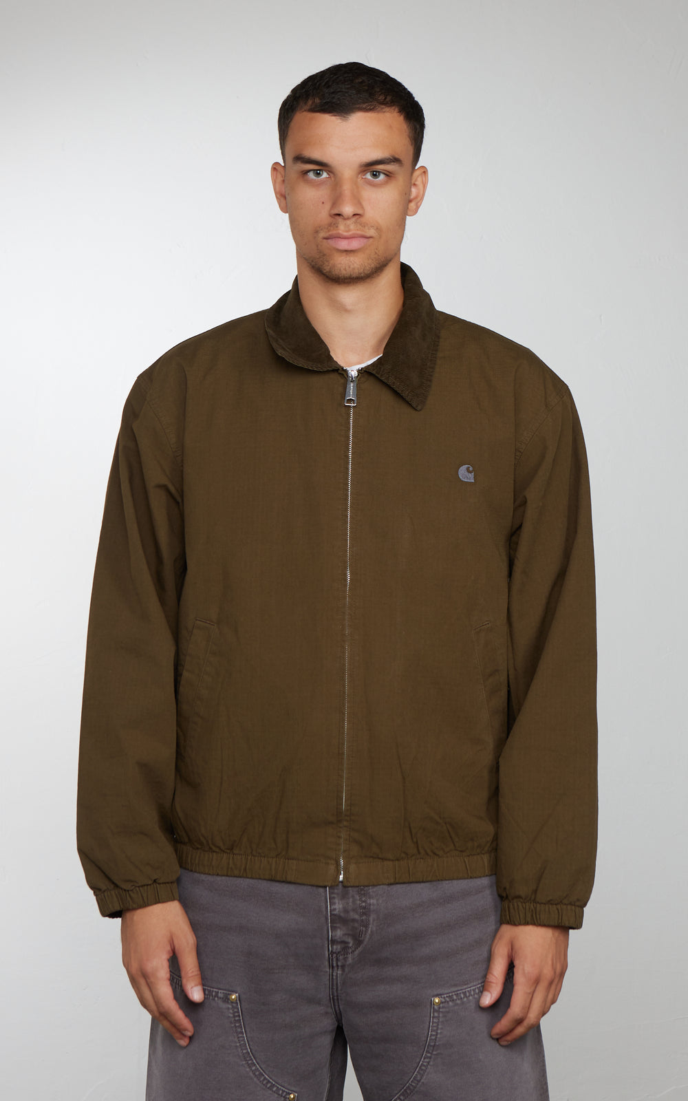 Carhartt WIP Madison Ripstop Jacket Garment Dyed Dark Beech/Black