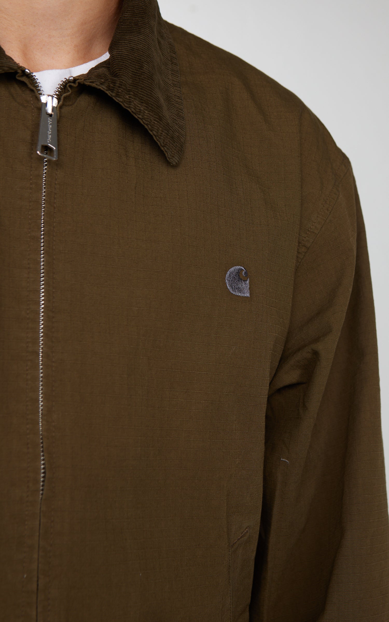 Carhartt WIP Madison Ripstop Jacket Garment Dyed Dark Beech/Black